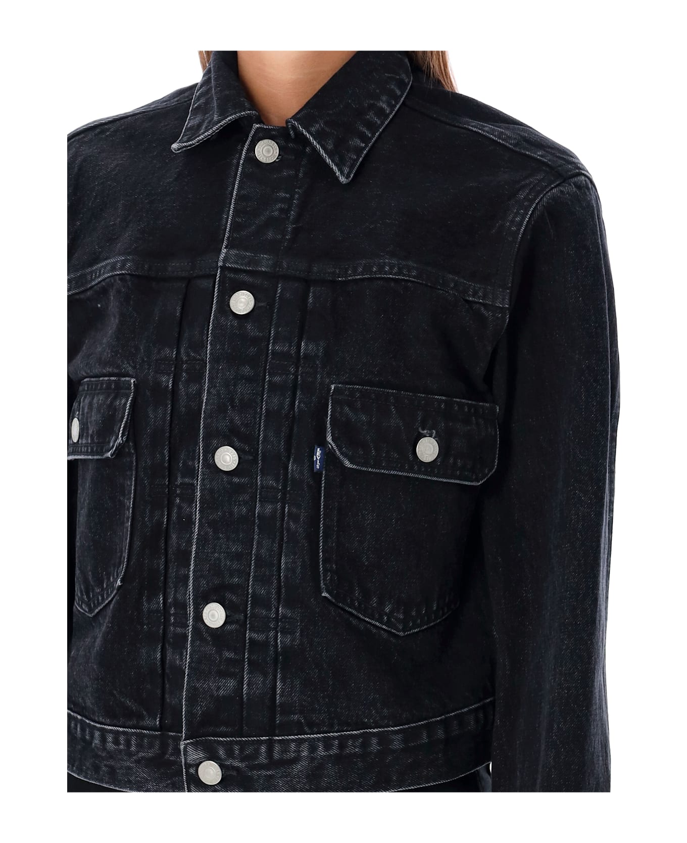 Levi's Cropped Denim Jacket - BLACK