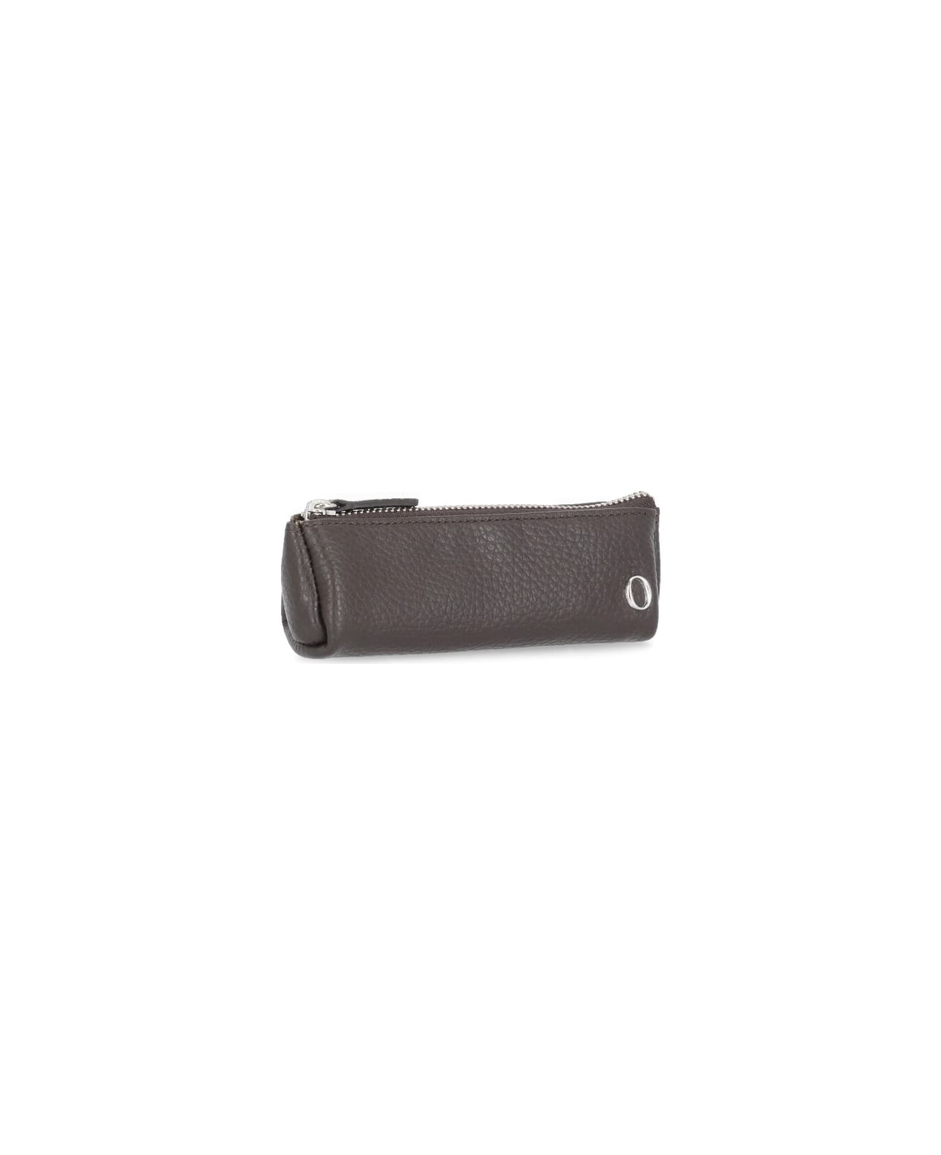 Orciani Micron Leather Coin Case - Brown