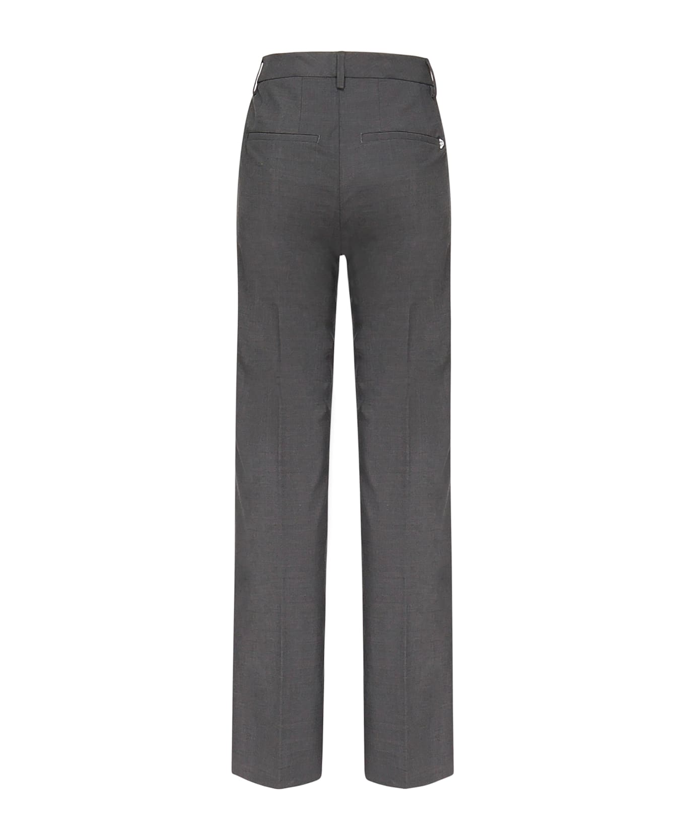 Dondup Wide-leg Cotton Trousers - SMOKE