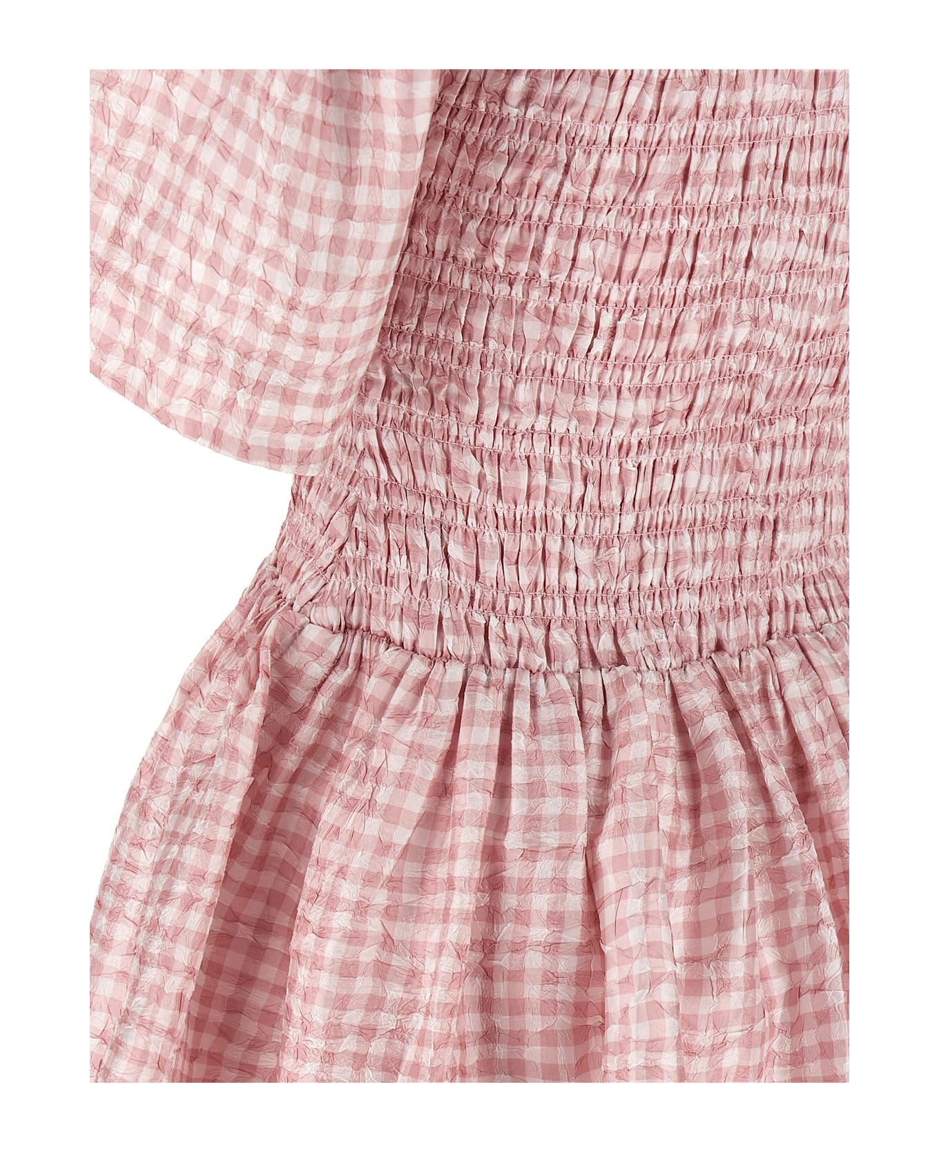Ganni 
pink Check
 Dress - Pink