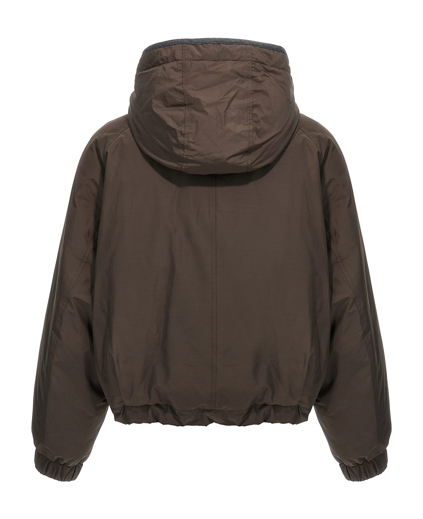 Brunello Cucinelli Cropped Down Jacket - Brown