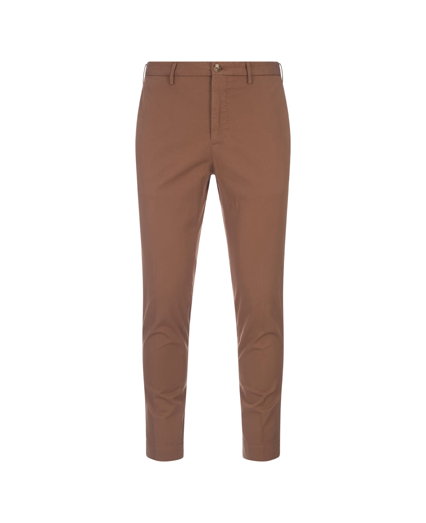 Incotex Brown Tight Fit Trousers - Brown ボトムス
