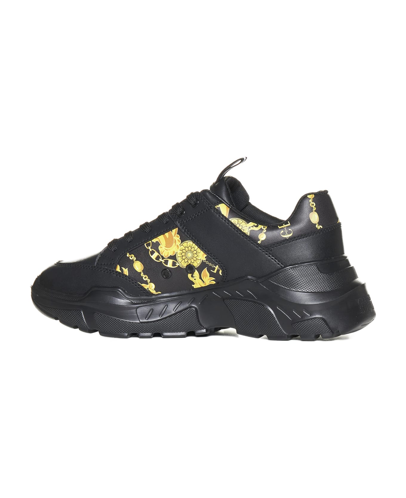 Versace Jeans Couture Stargaze Logo Couture Sneakers - Black gold