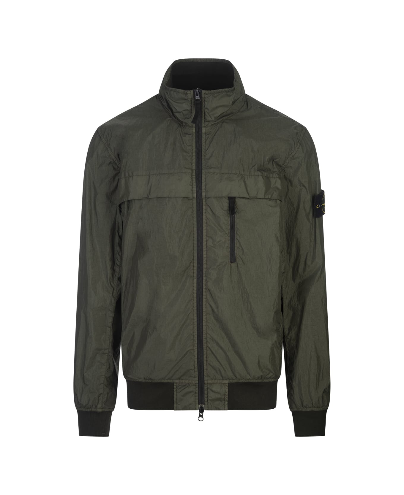 Stone Island Garment Dyed Crinkle Reps R-ny Jacket In Green - Green