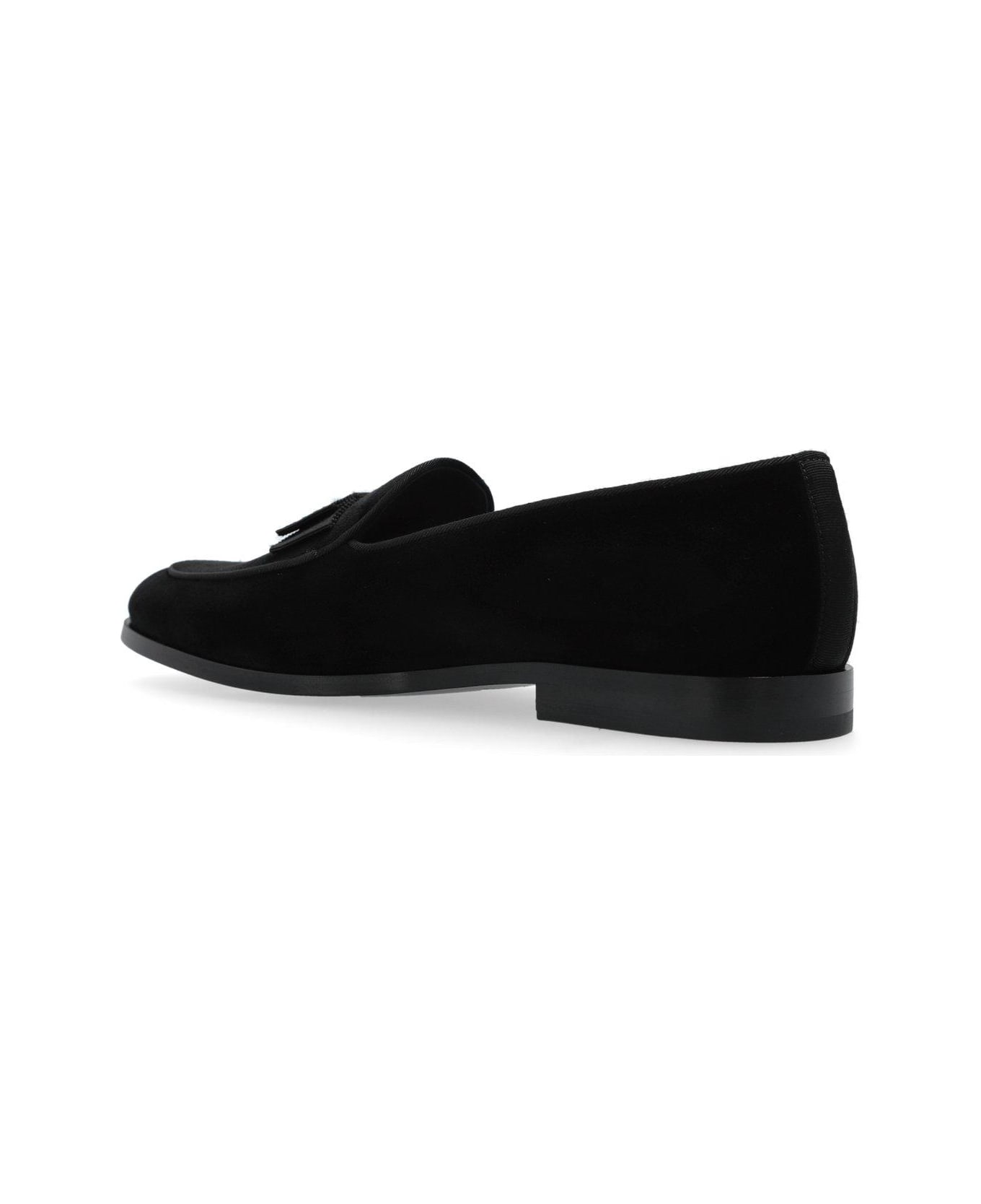 Dolce & Gabbana Dg Logo Plaque Loafers - NERO