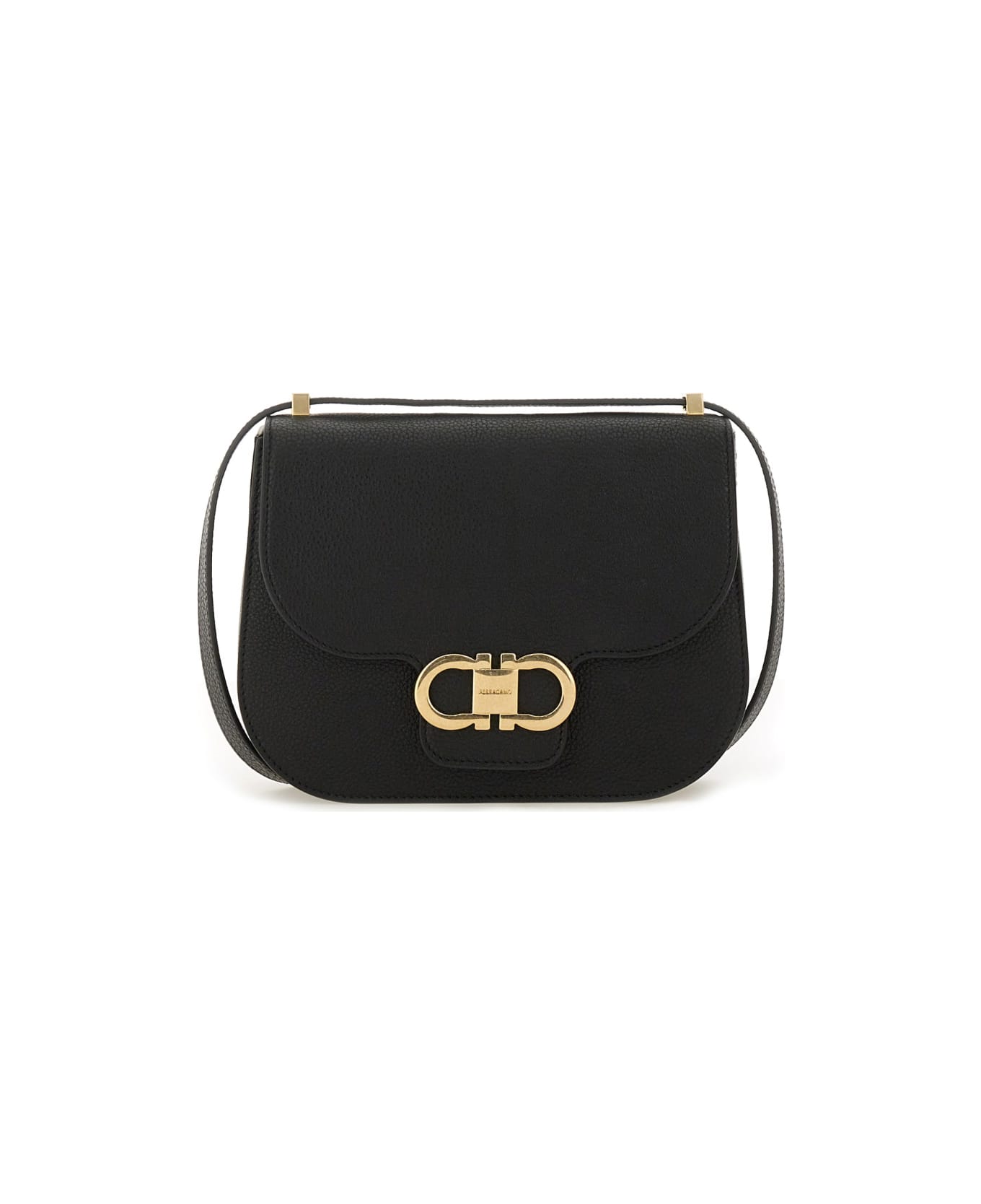 Ferragamo Shoulder Bag Double Hooks - BLACK