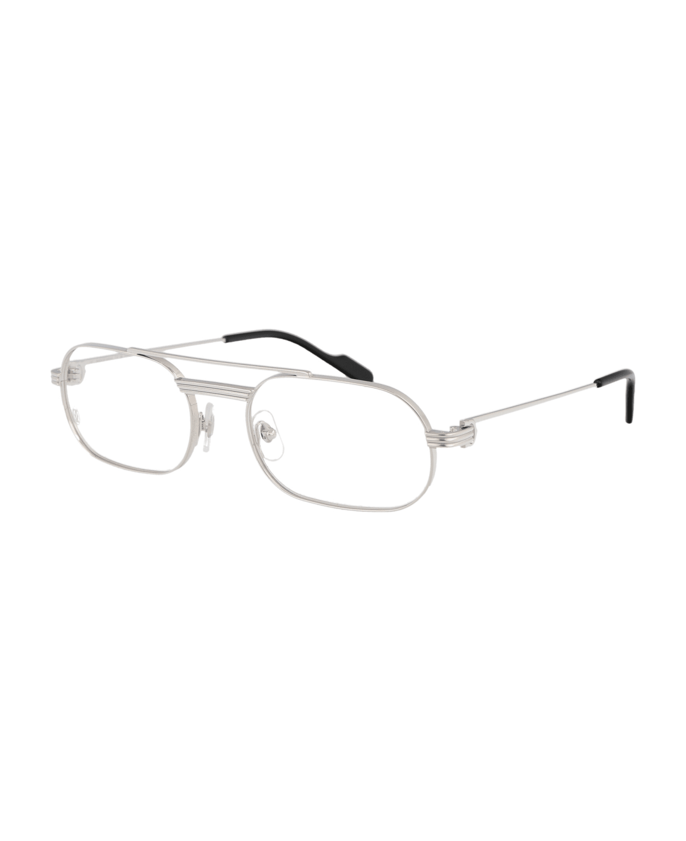 Cartier Eyewear Ct0410o Glasses - 002 SILVER SILVER TRANSPARENT