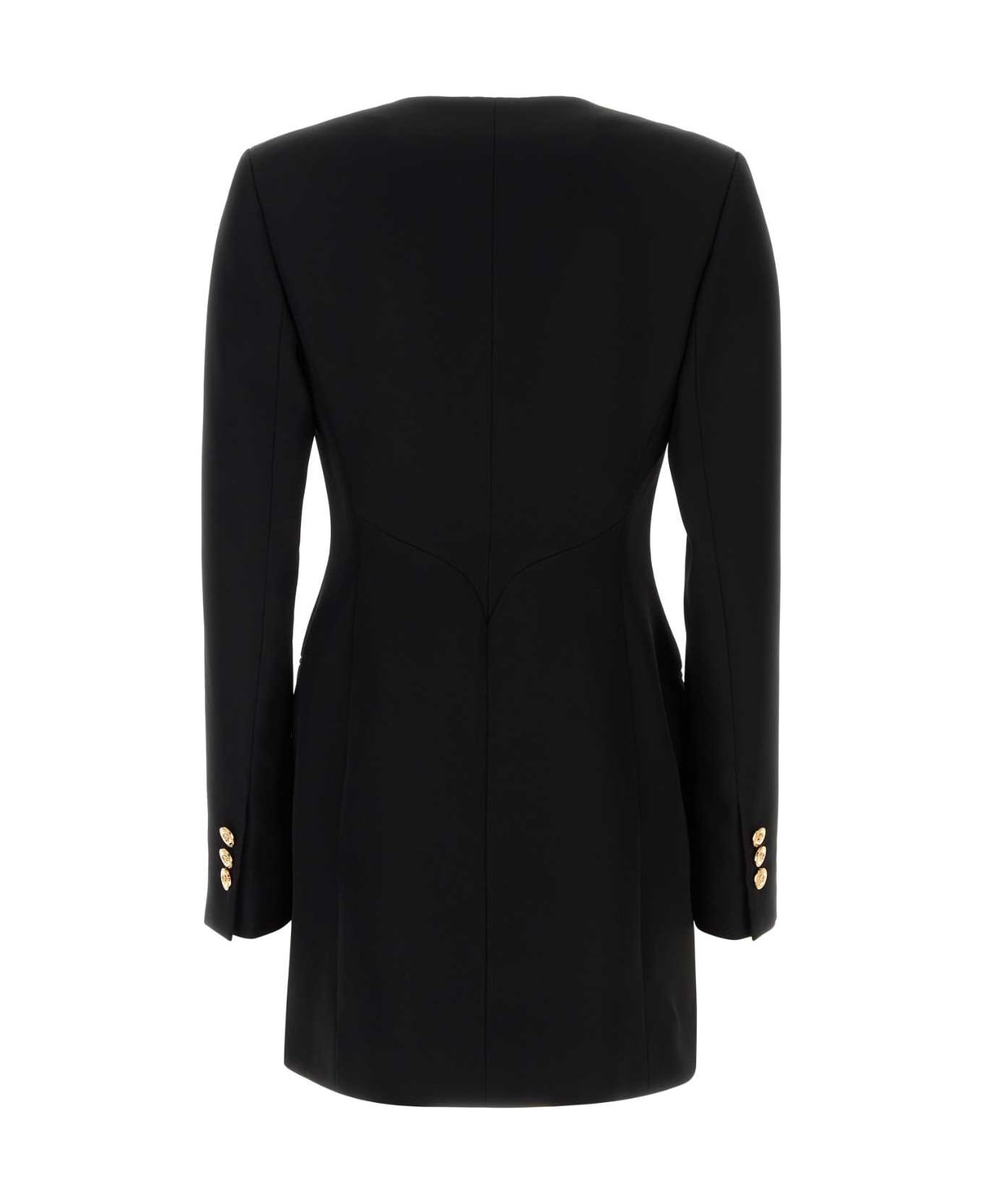 Versace Black Wool Blazer Dress - BLACK