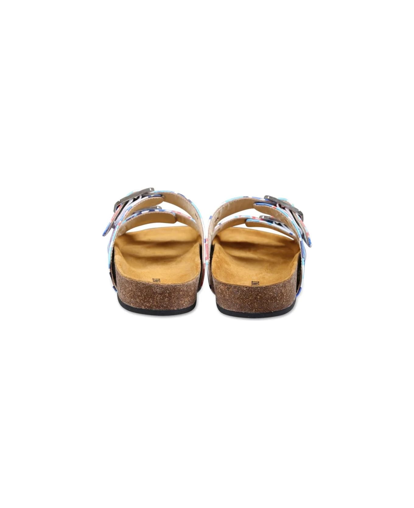 Missoni Kids Sandals With Logo And Chevron Pattern - Blue シューズ