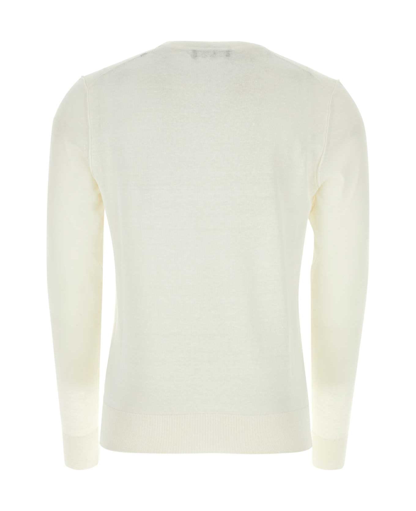 【送料&関税込】Dolce & Gabbana Ivory Linen Blend Sweate Dolce & Gabbana Ivory Linen Blend Sweater | italist, ALWAYS