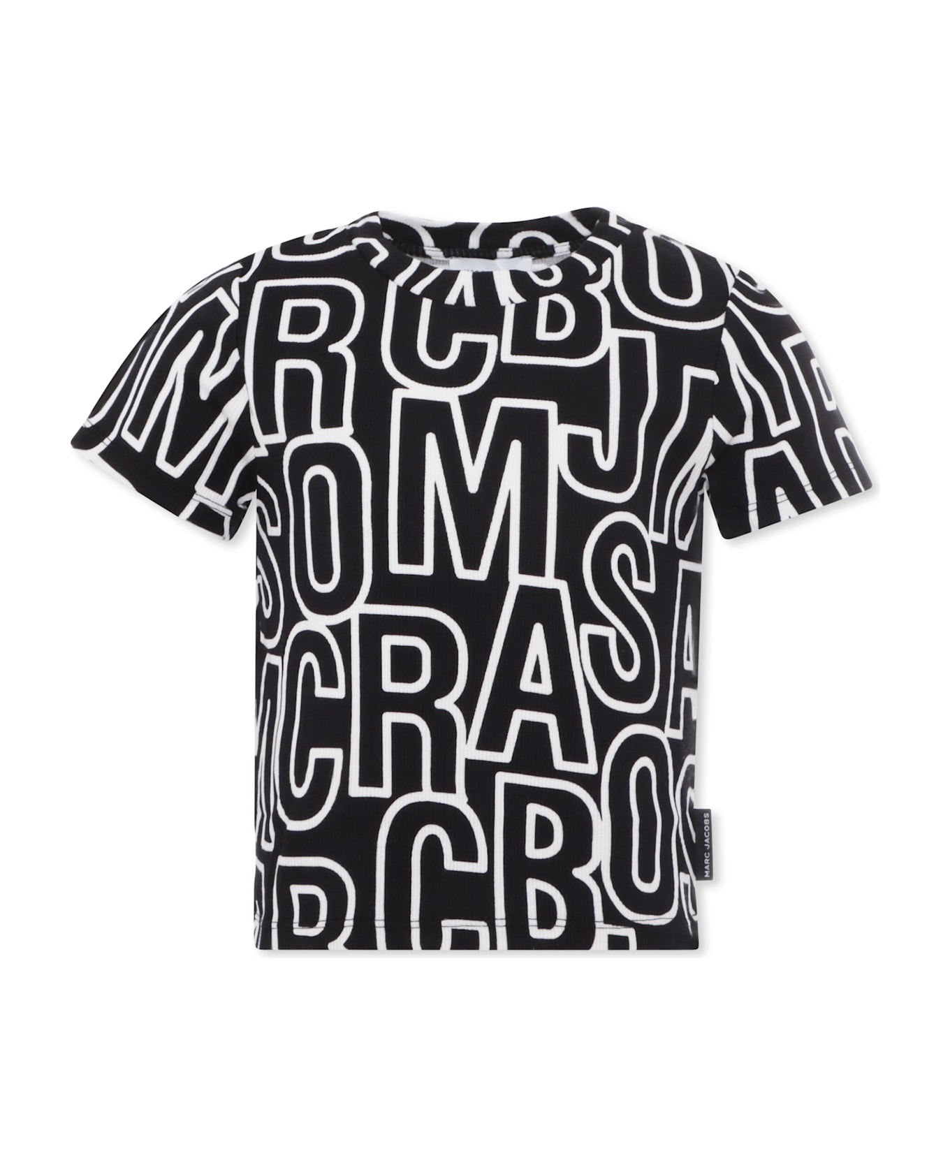 Marc Jacobs Black T-shirt For Girl With Logo - Black