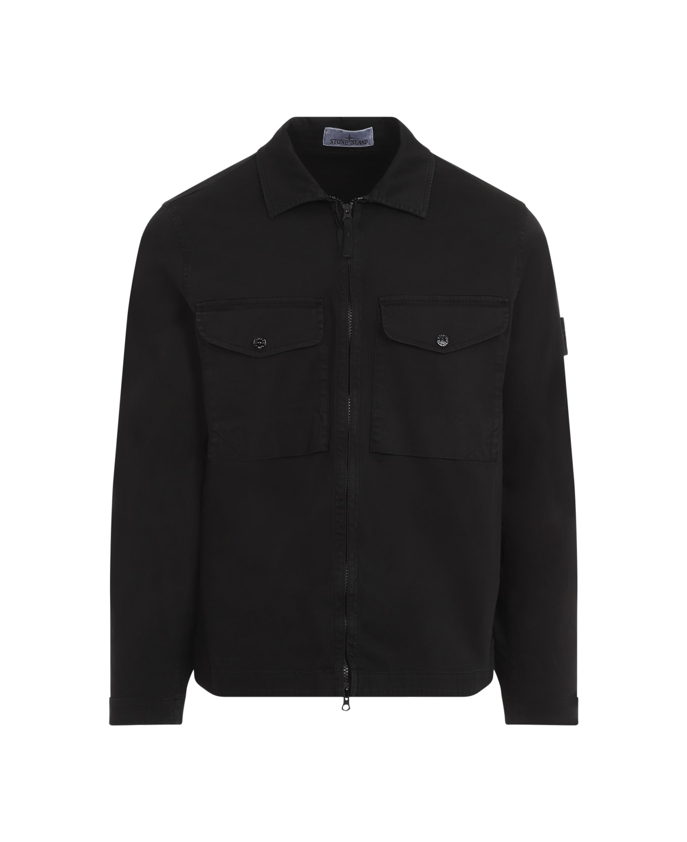 Stone Island Cotton Overshirt - Black ジャケット