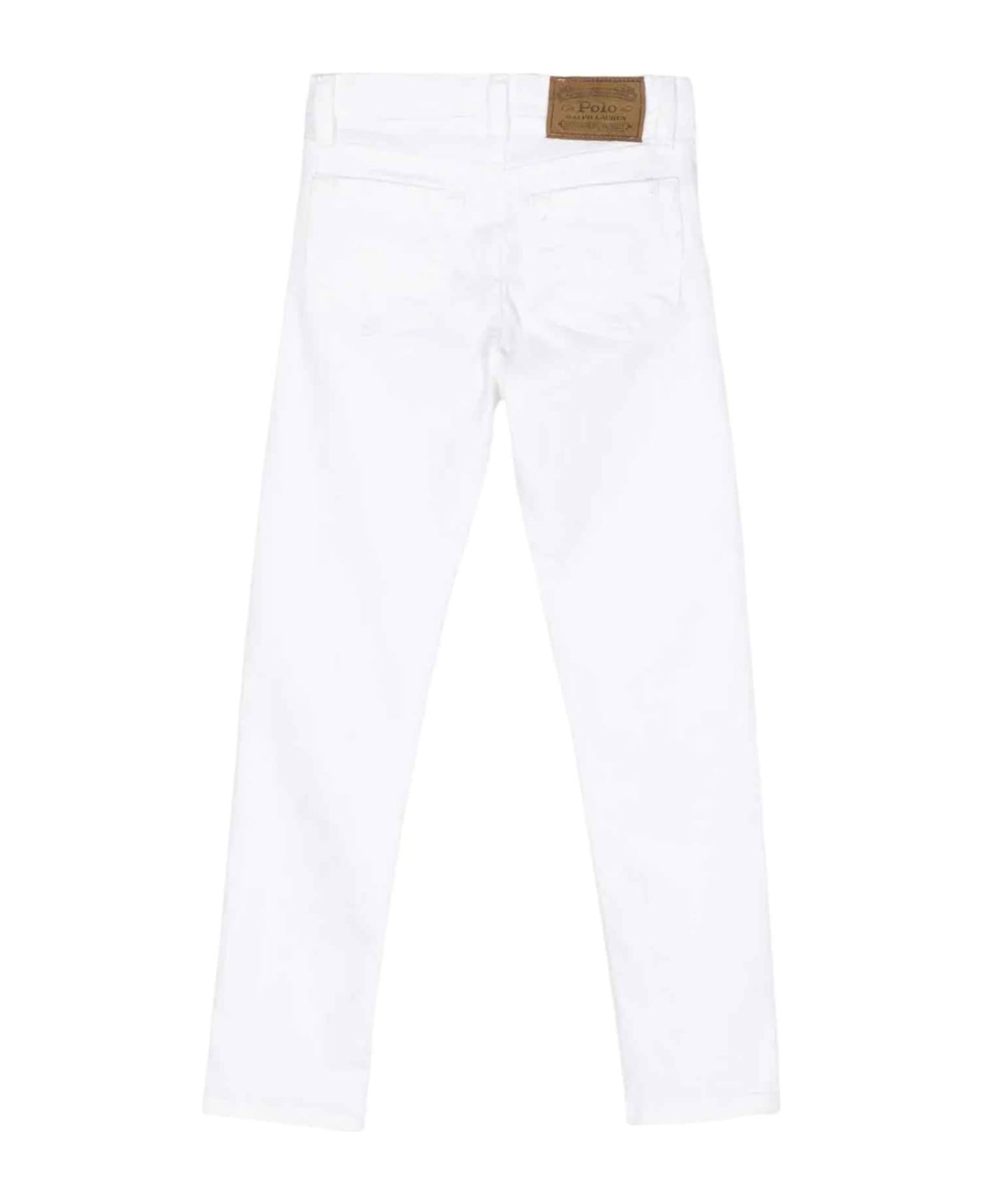 Ralph Lauren White Trousers Boy - White ボトムス