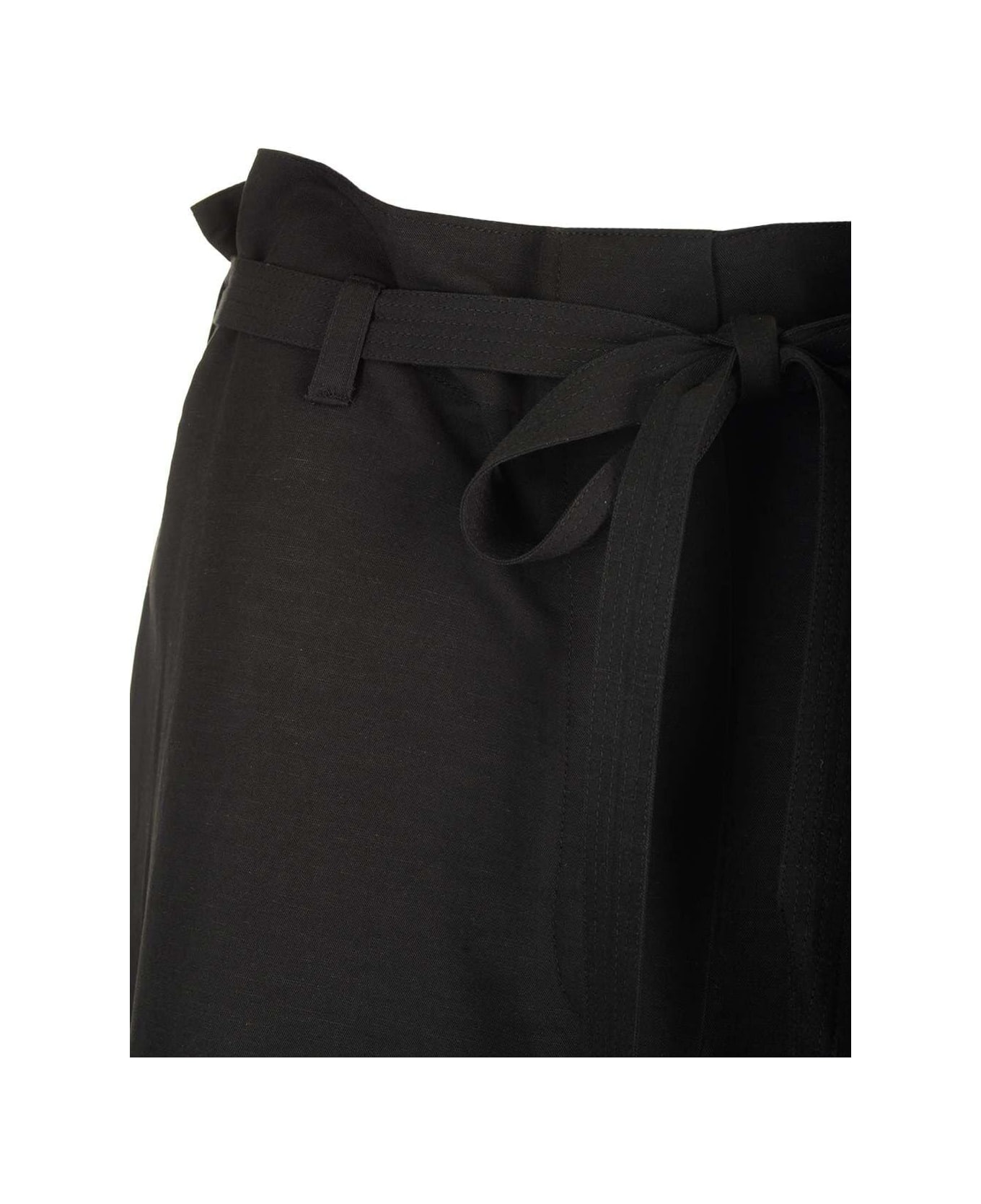 Totême Belted Flared Trousers - Black