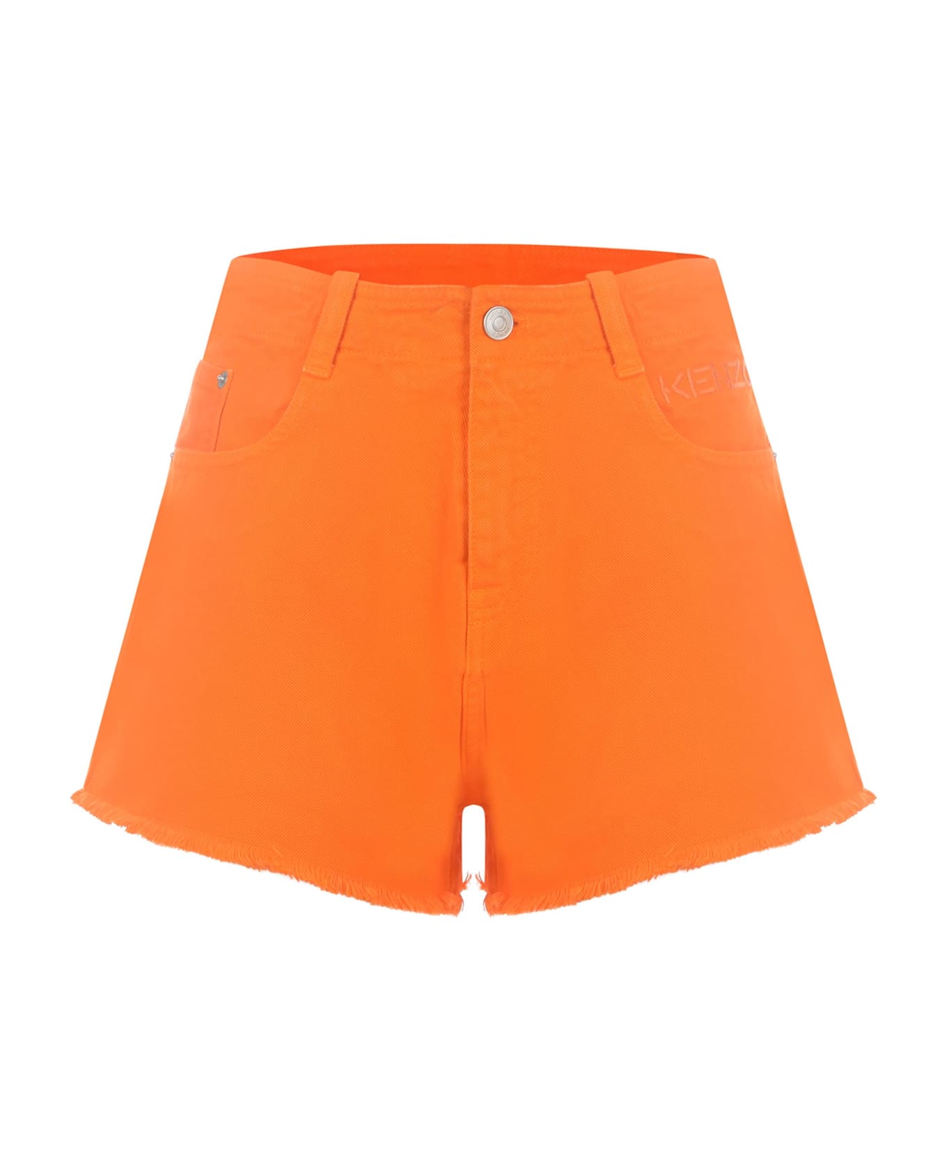 Kenzo Shorts Kenzo In Denim - Arancio