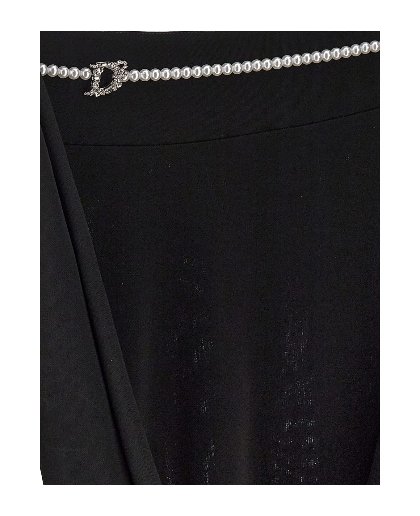 Dsquared2 Embellished Logo Pearl Dress - Black ワンピース＆ドレス