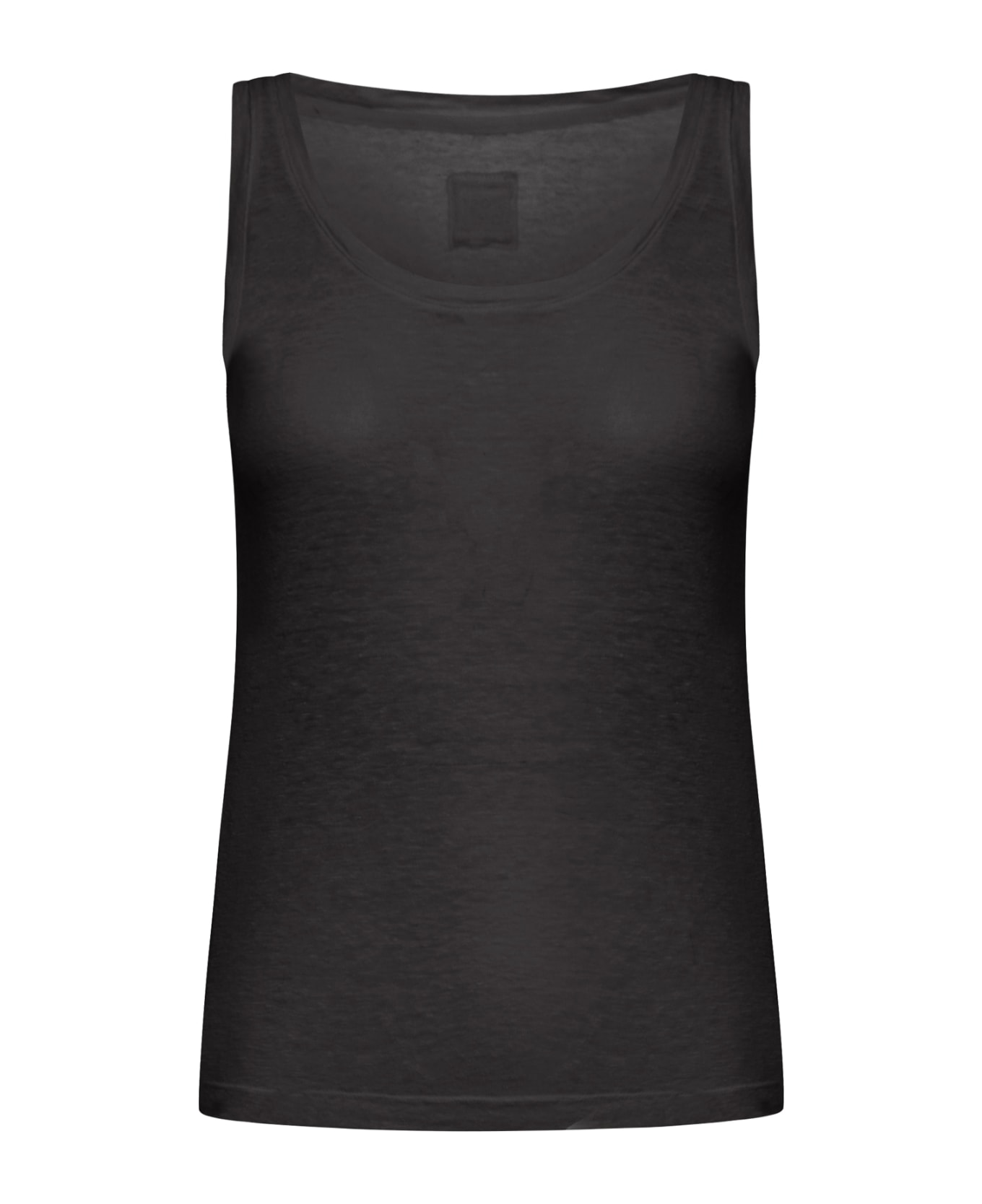 120% Lino Unsleeved Woman T-shirt - R Black タンクトップ