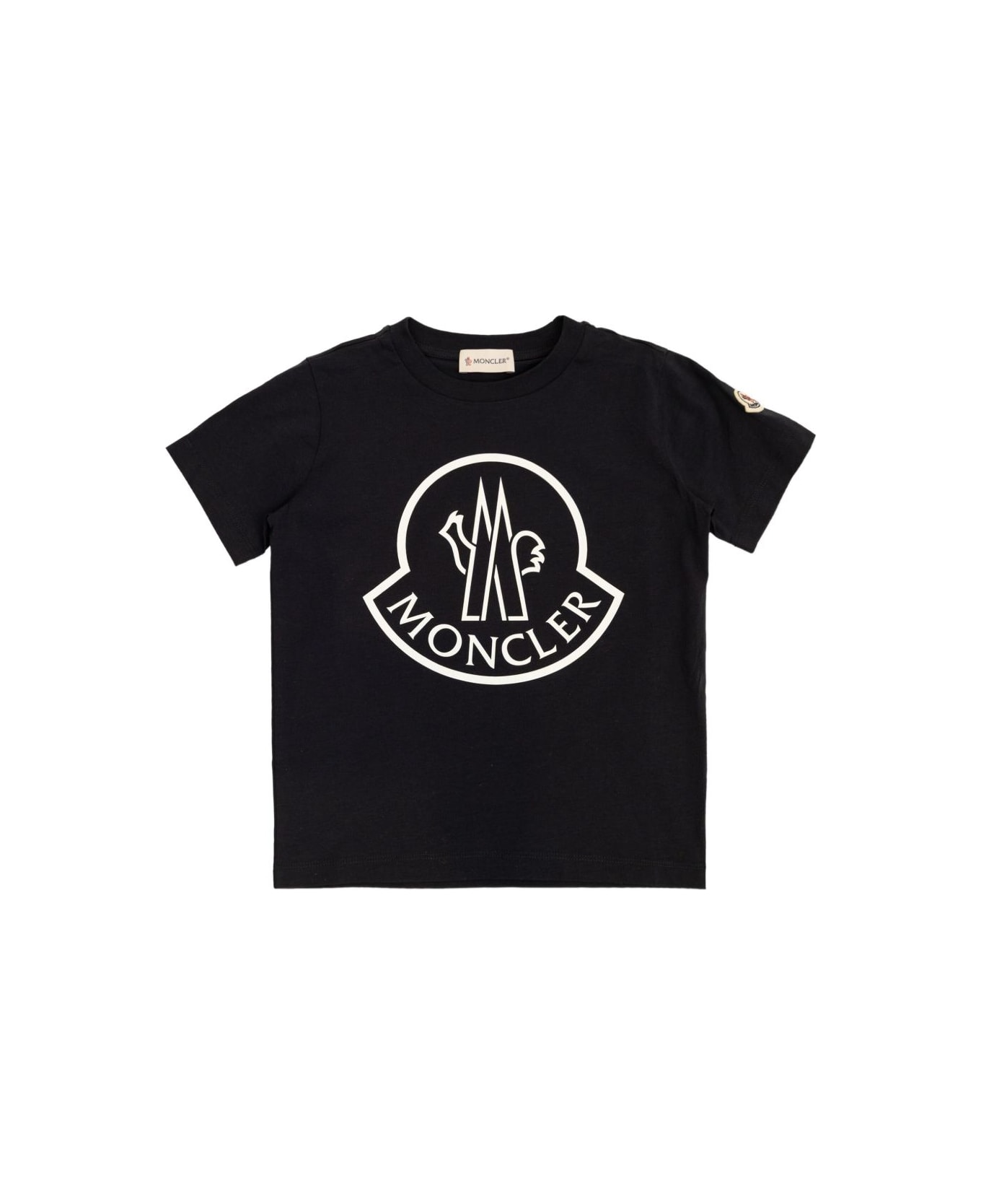 Moncler Enfant Logo T-shirt - Black