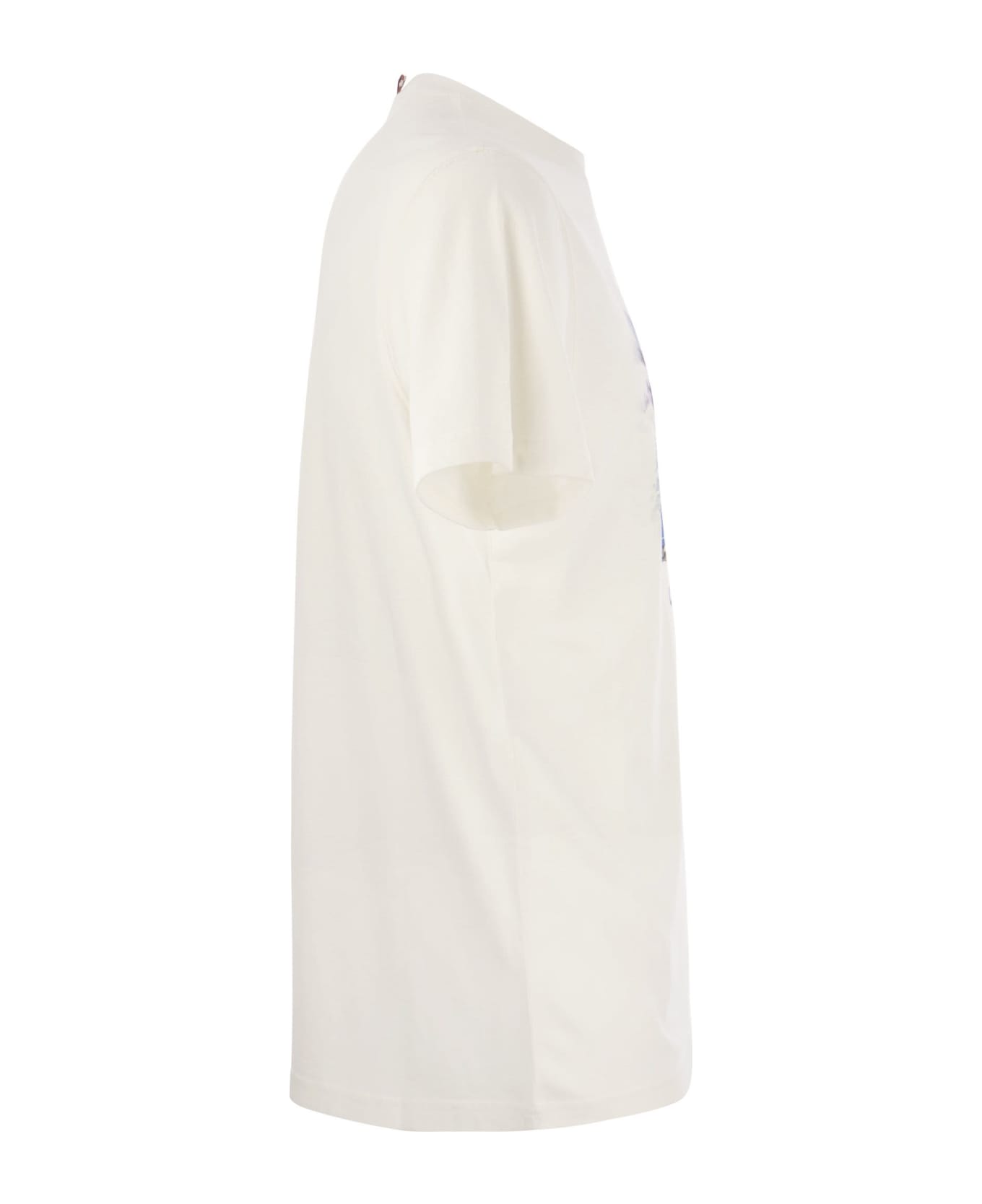 MC2 Saint Barth Cotton T-shirt With Cortina 1991 Print - White