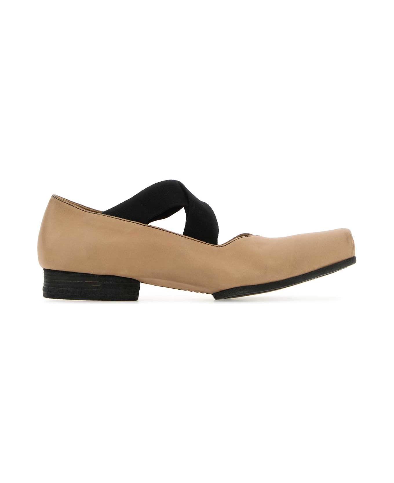 Uma Wang Camel Leather Ballerinas - UW059