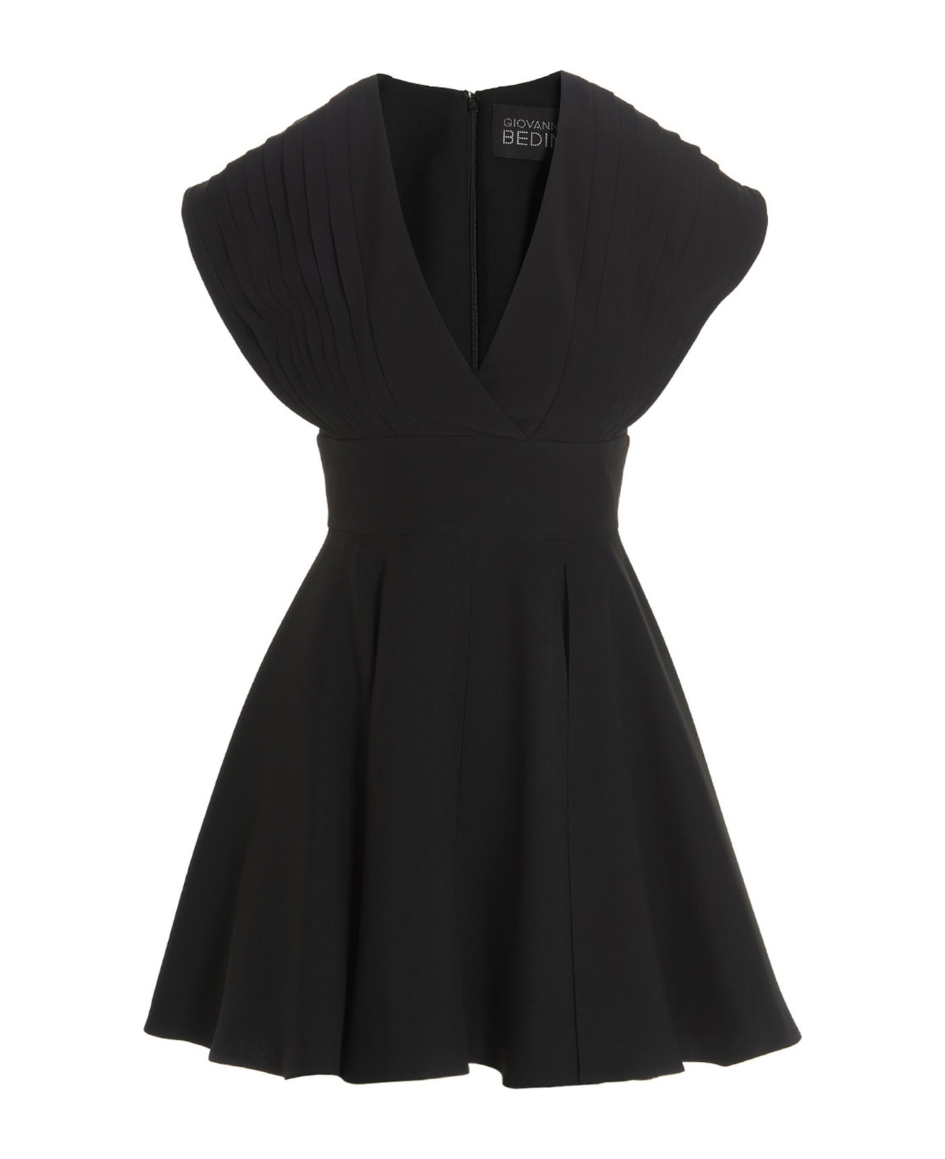 Giovanni Bedin Plisse Detail Mini Dress - Black  