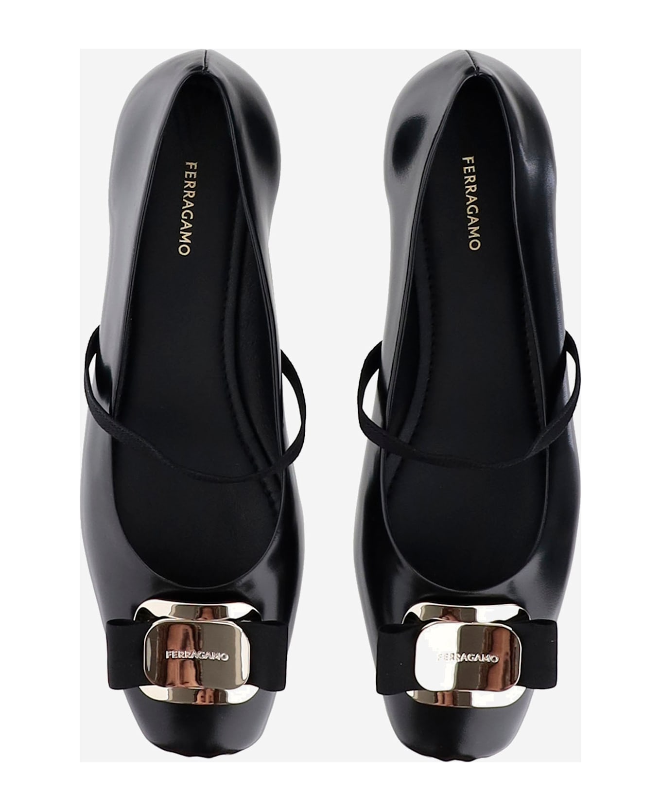 Ferragamo New Vara Plate Dancers - Black