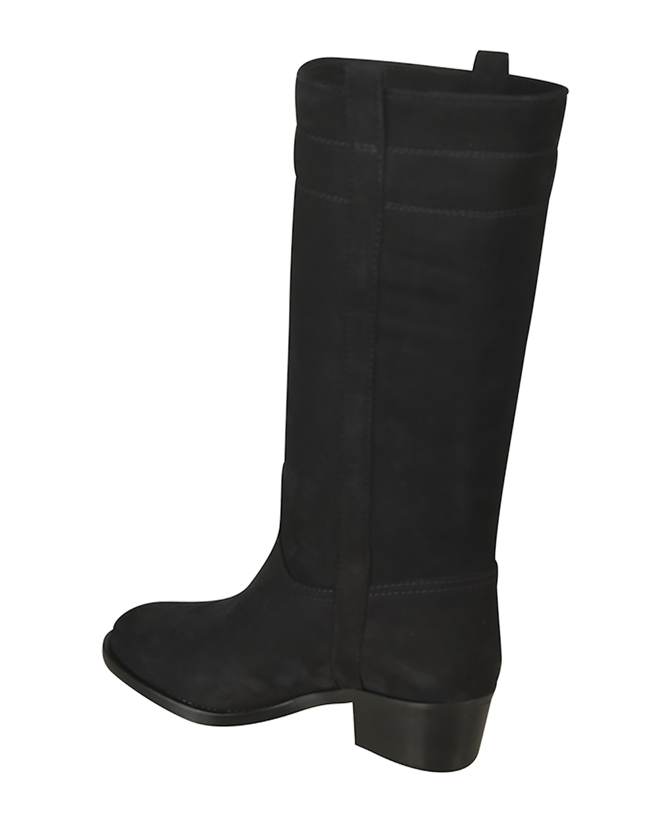 Fay Logo High Boots - Black