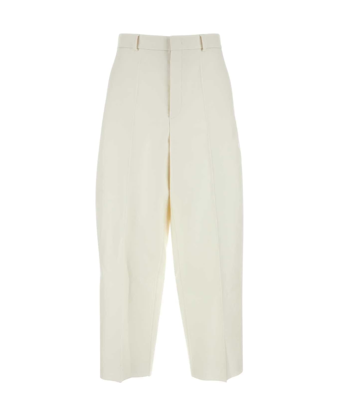 Valentino Garavani Ivory Wool Blend Pant - AVORIO