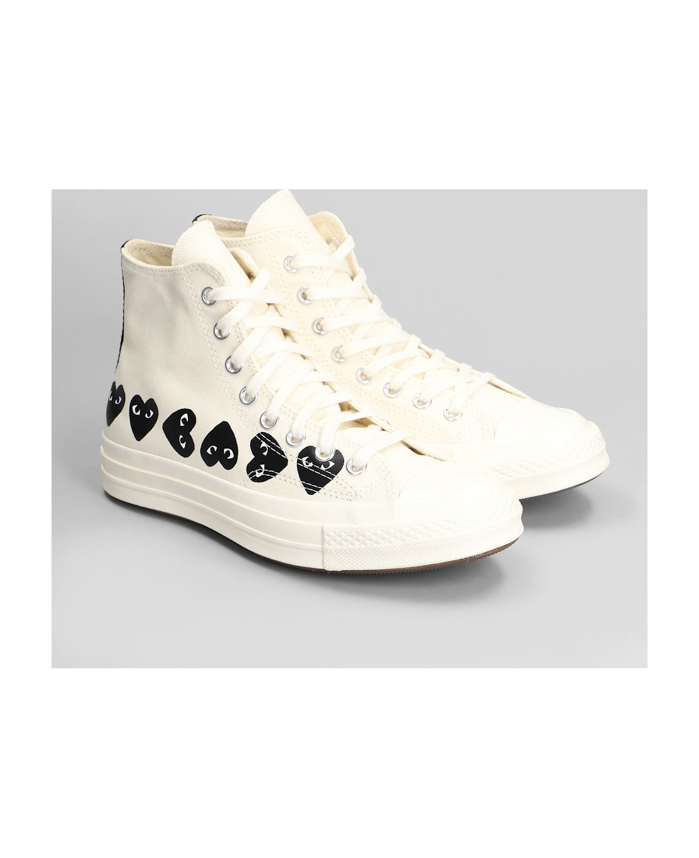 Comme des Garçons Play Chuck 70 Cdg High Sneakers In Beige Cotton - beige