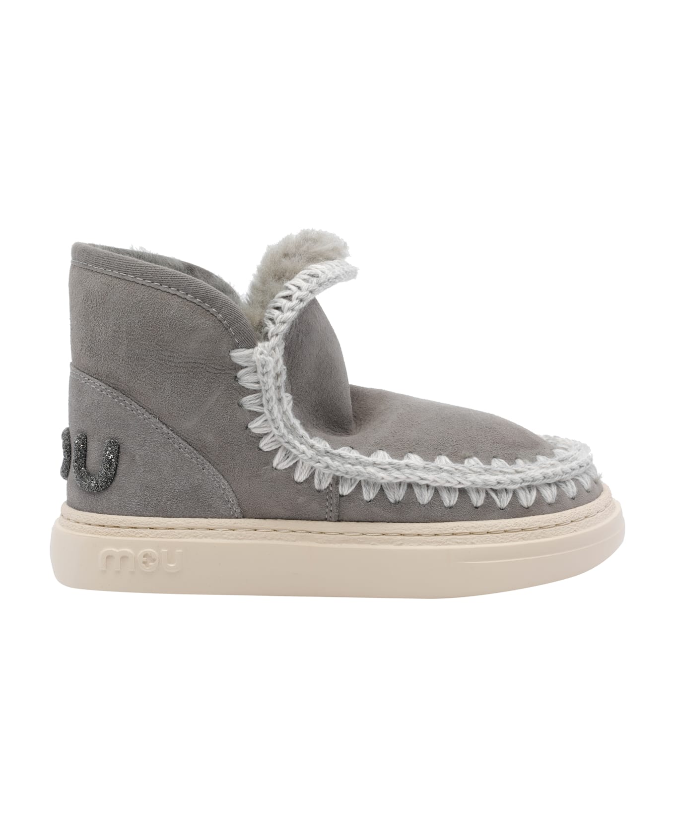 Mou Eskimo Bold Glitter Logo Sneakers - Grey
