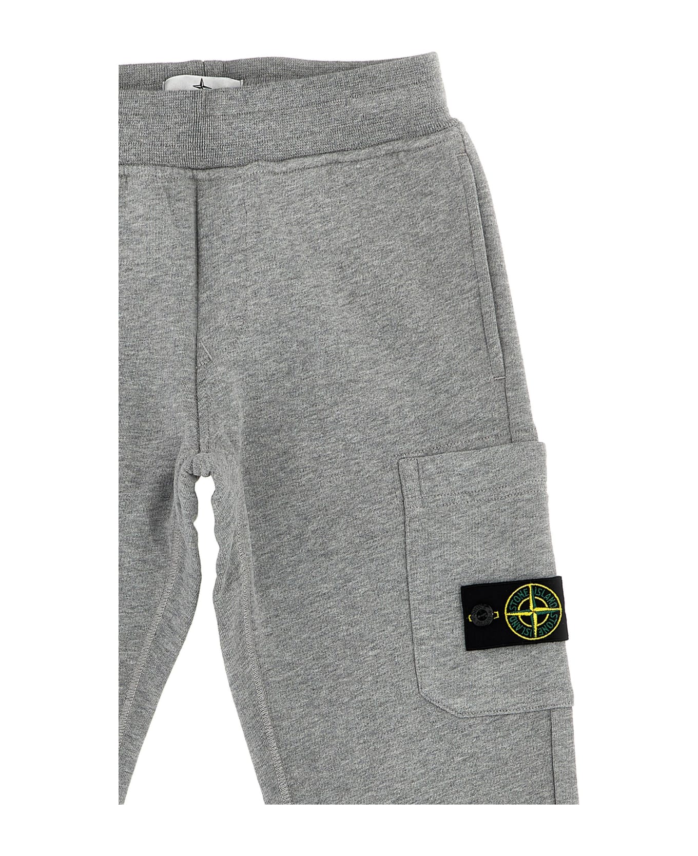 Stone Island Junior Logo Patch Joggers - Gray