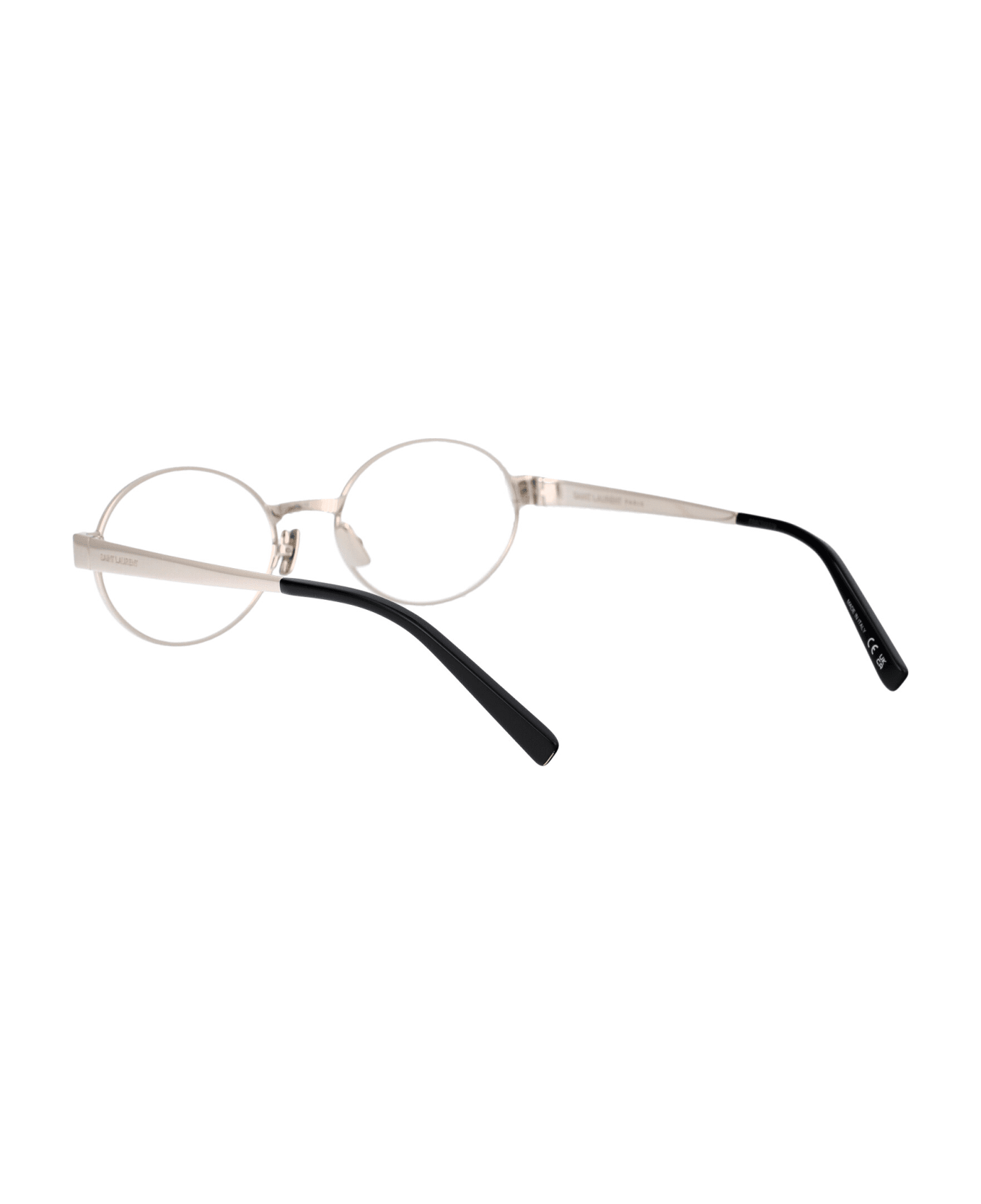 Saint Laurent Eyewear Sl 692 Opt Glasses - 001 SILVER SILVER TRANSPARENT アイウェア