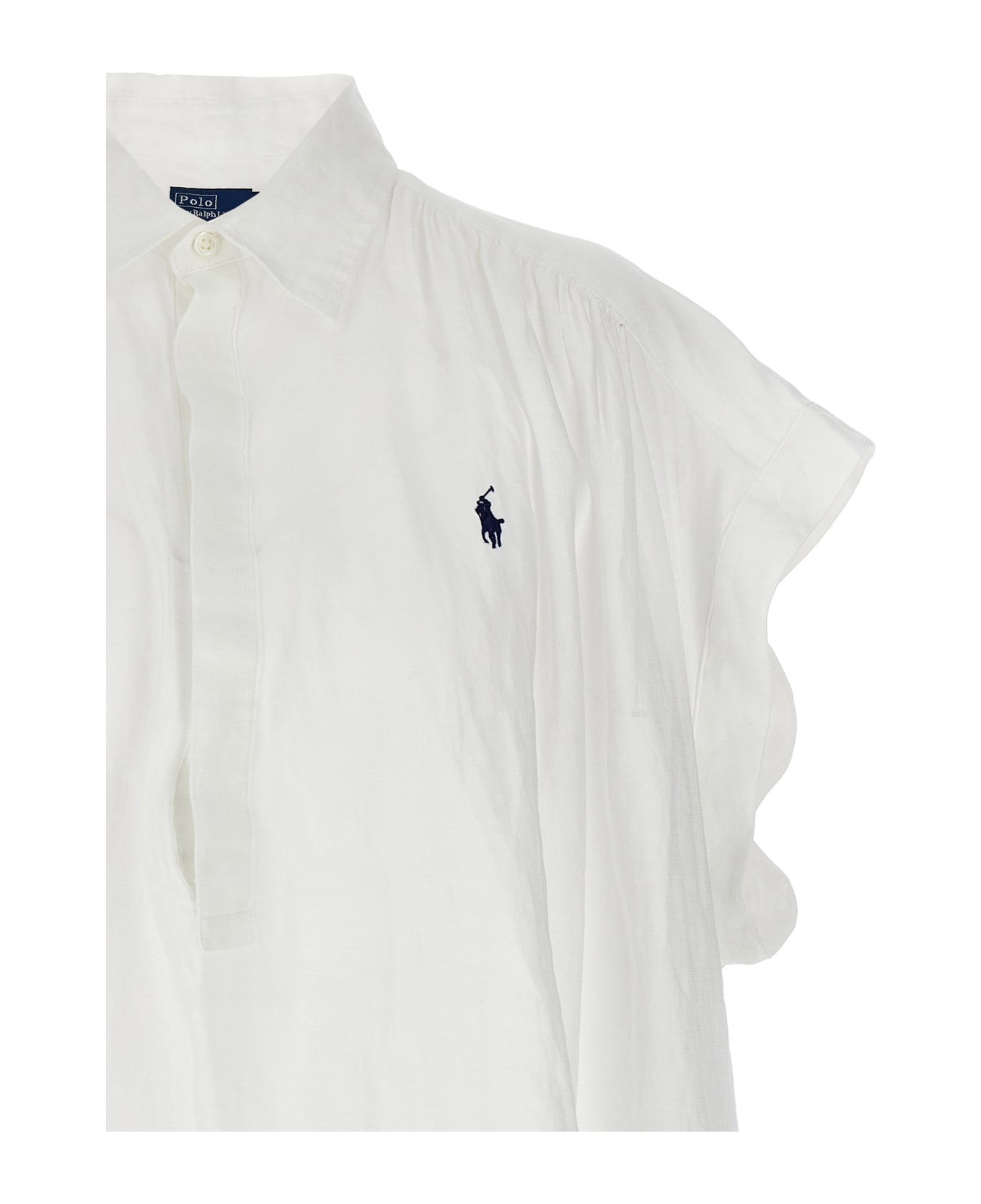 Ralph Lauren Logo Embroidery Blouse - White