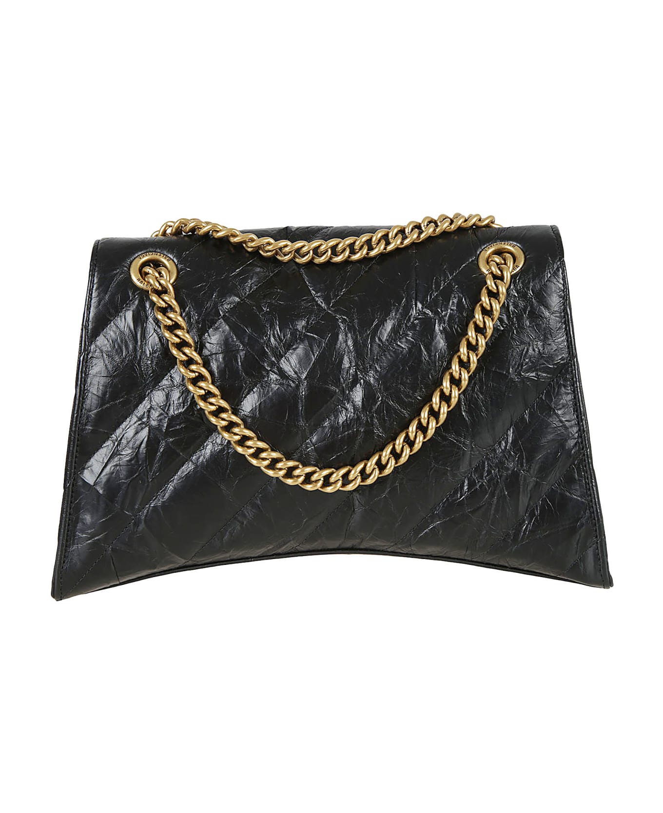 Balenciaga Medium Crush Shoulder Bag - Black