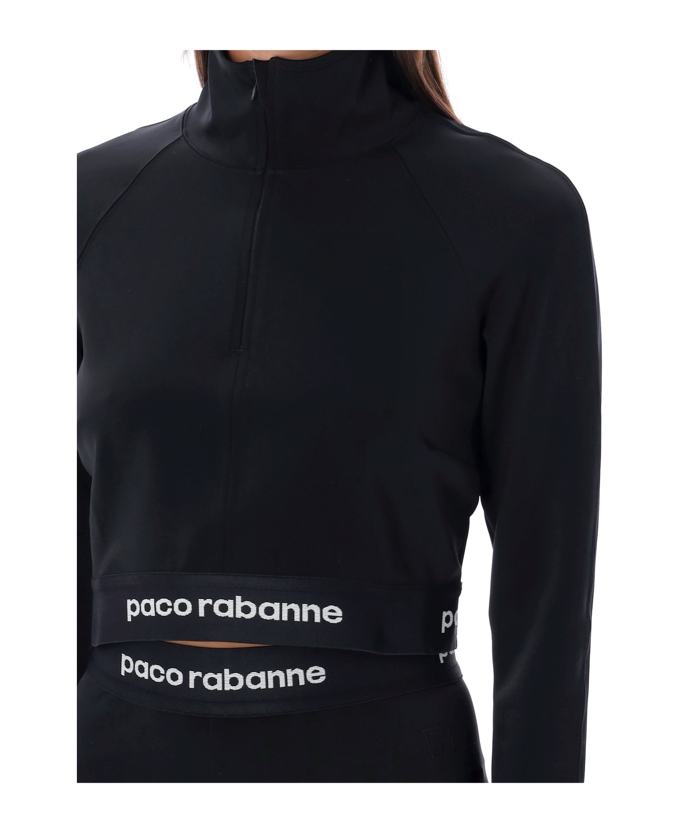 Paco Rabanne Top High-neck - BLACK ジャンプスーツ