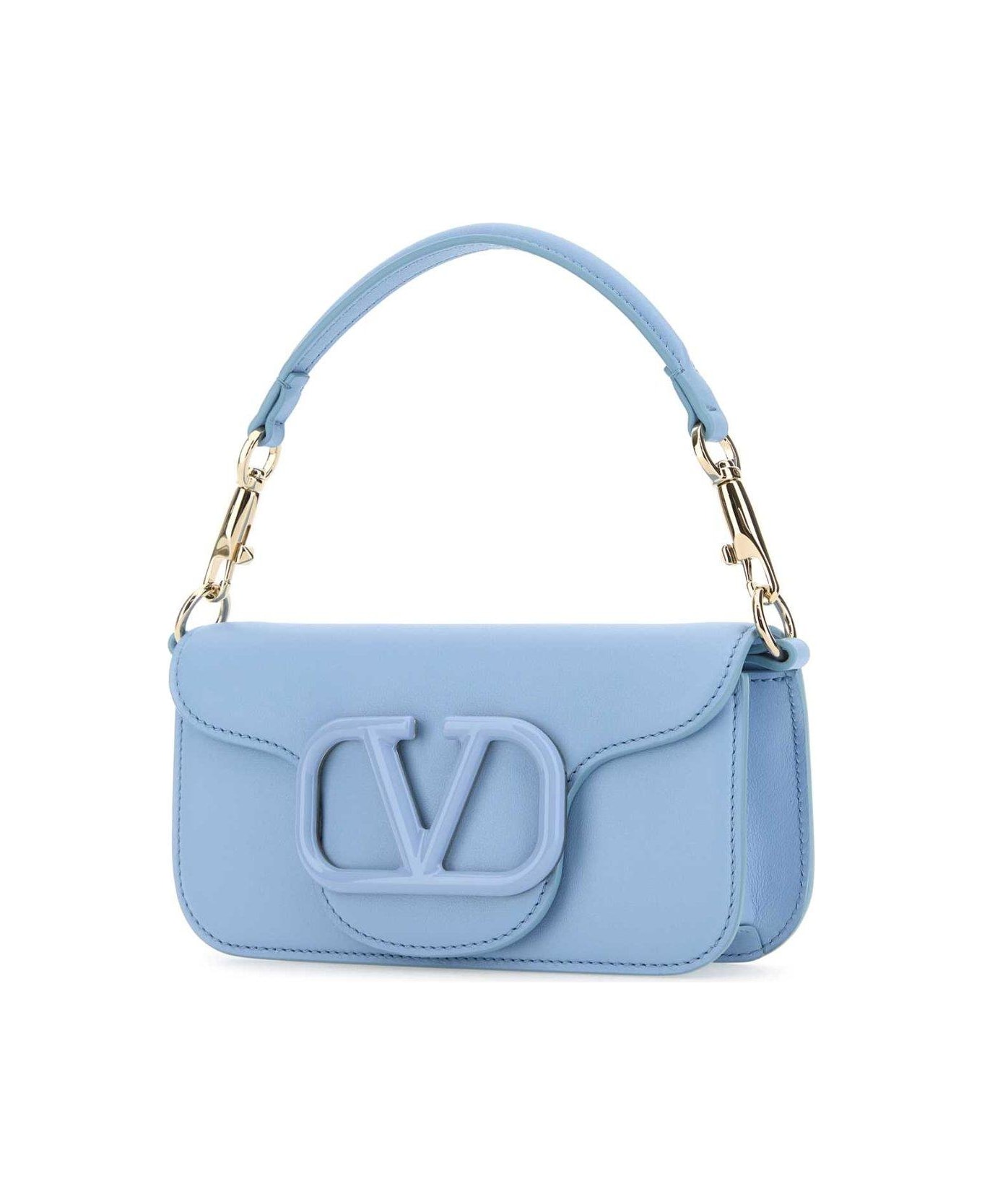 Valentino Garavani Loc Ldover Top Shoulder Bag - Azzurro