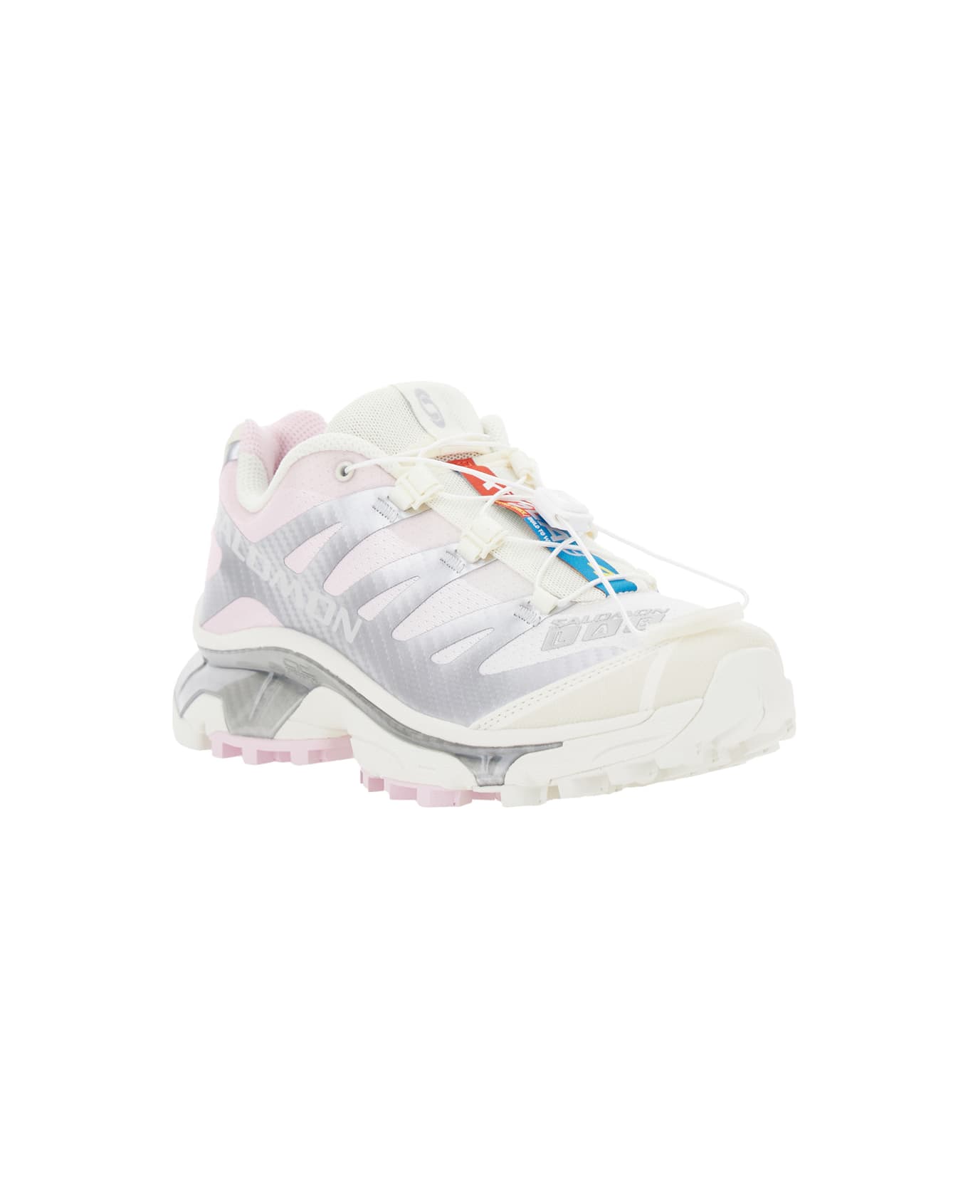 Salomon 'xt-4 Og' Pink Low Top Sneakers With Mesh Panels In Fabric Unisex - Pink