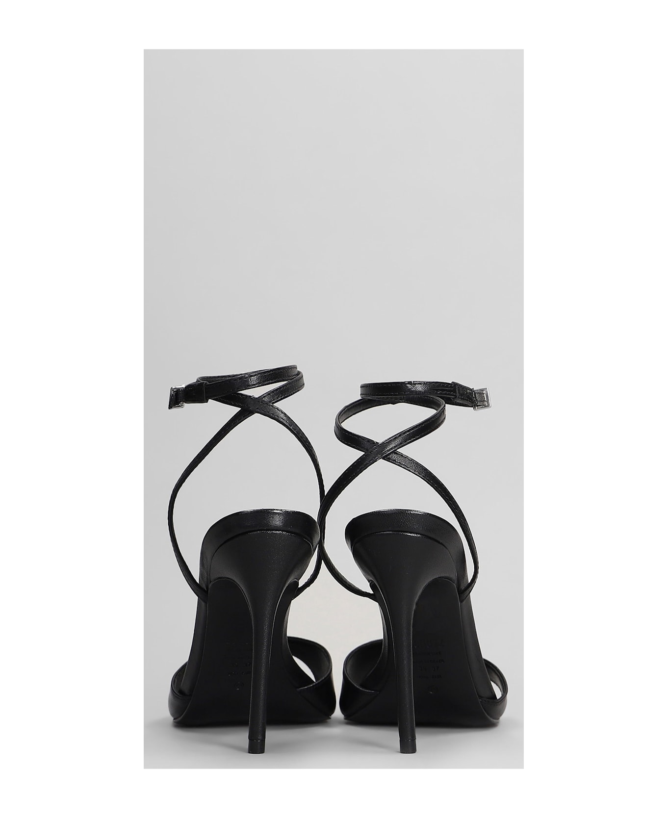 Schutz Sandals In Black Leather - black
