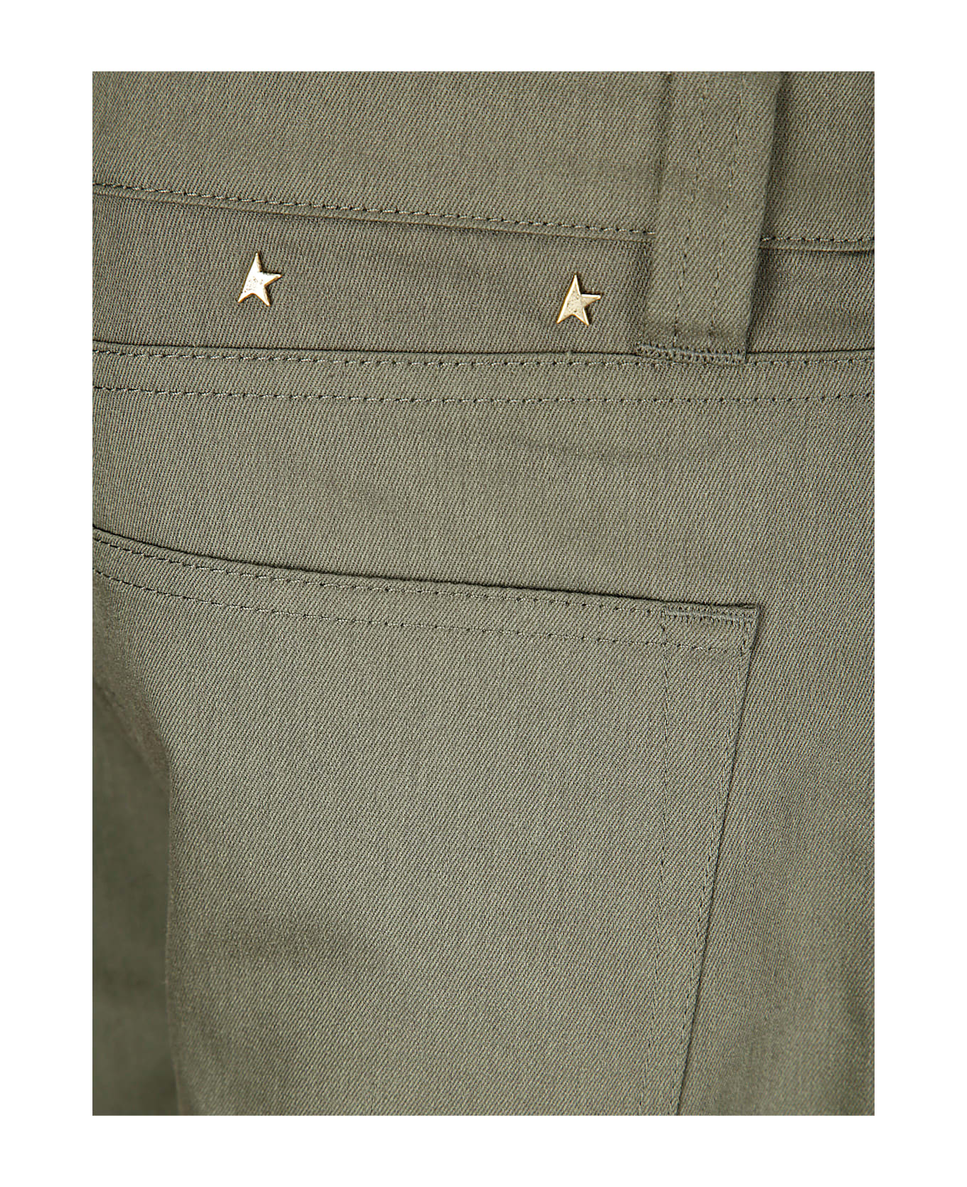 Golden Goose Golden M`s Cargo Pant Mixed Cotton Fabric No Bottom Pocket - Green