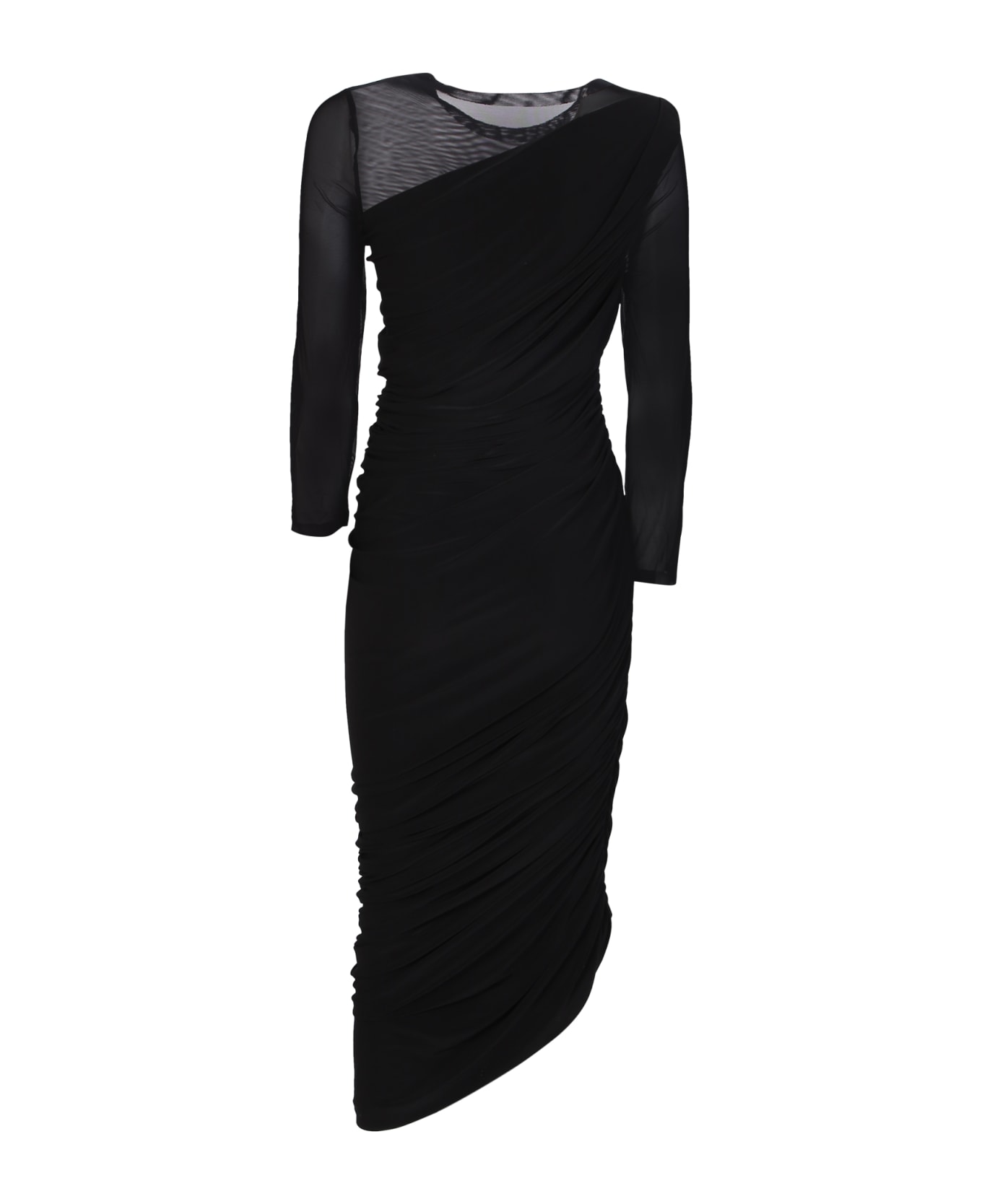 Norma Kamali Diana Midi Dress - Black ワンピース＆ドレス