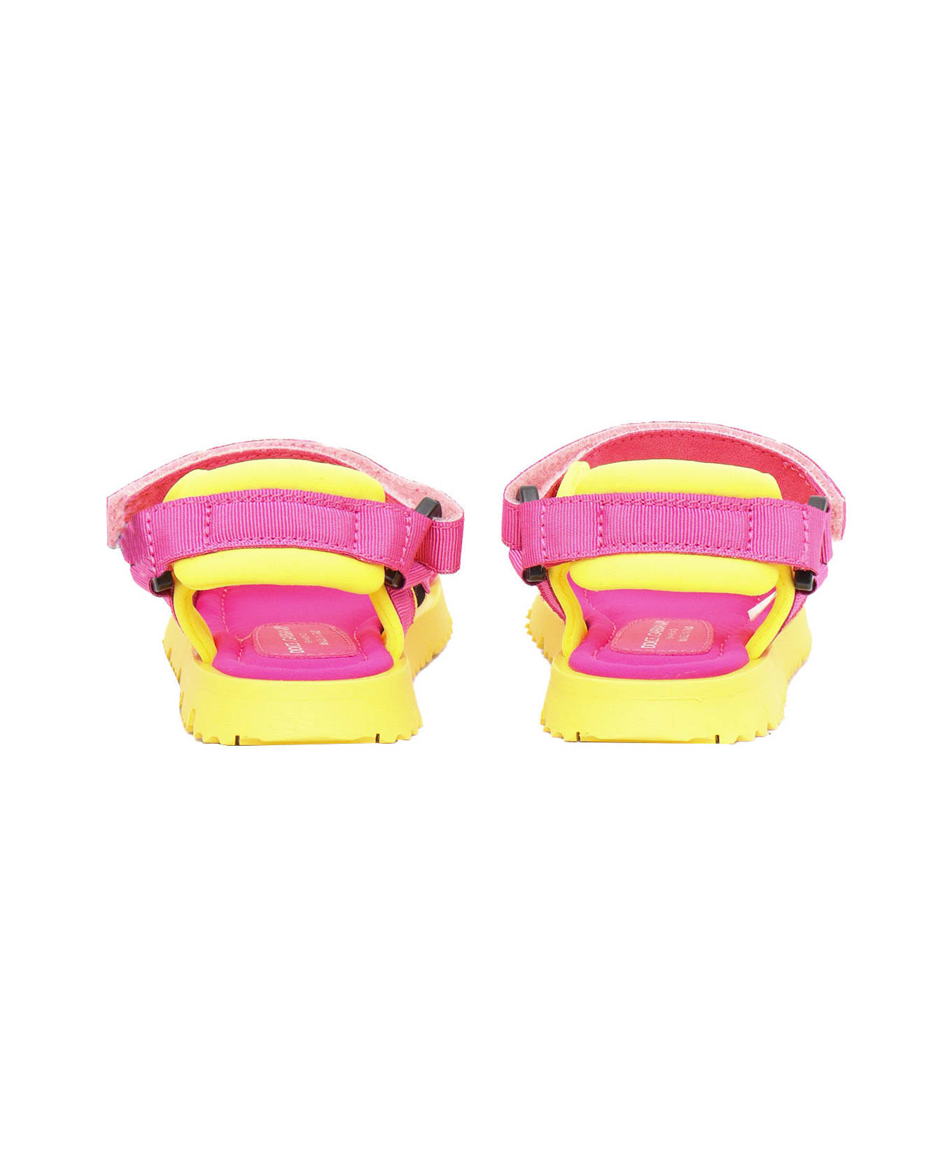 Dolce & Gabbana Pink And Yellow D&g Sandals - YELLOW シューズ