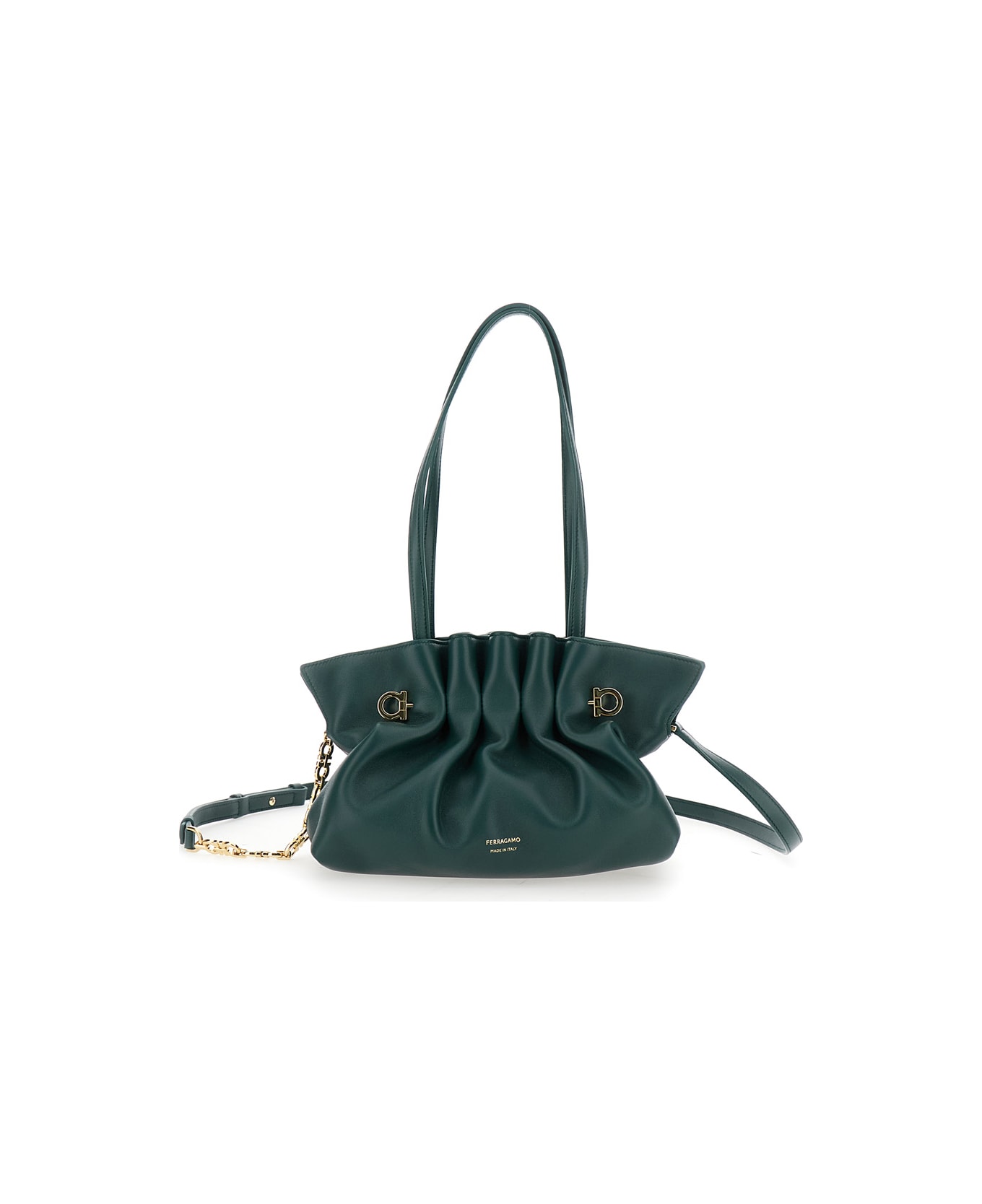 Ferragamo Sh Dump S Shoulder Bag 27,0x11,0x18,0 - Green