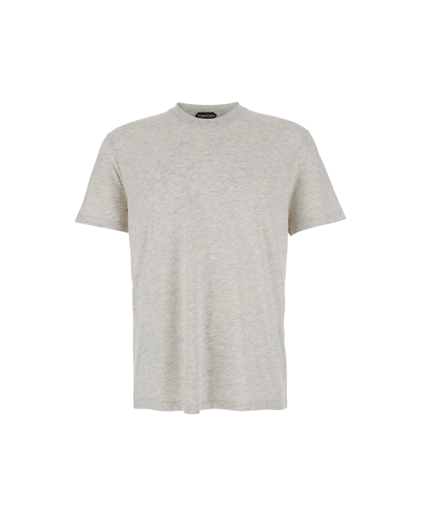 Tom Ford Grey Crewneck T-shirt In Cotton Blend Woman - Grey