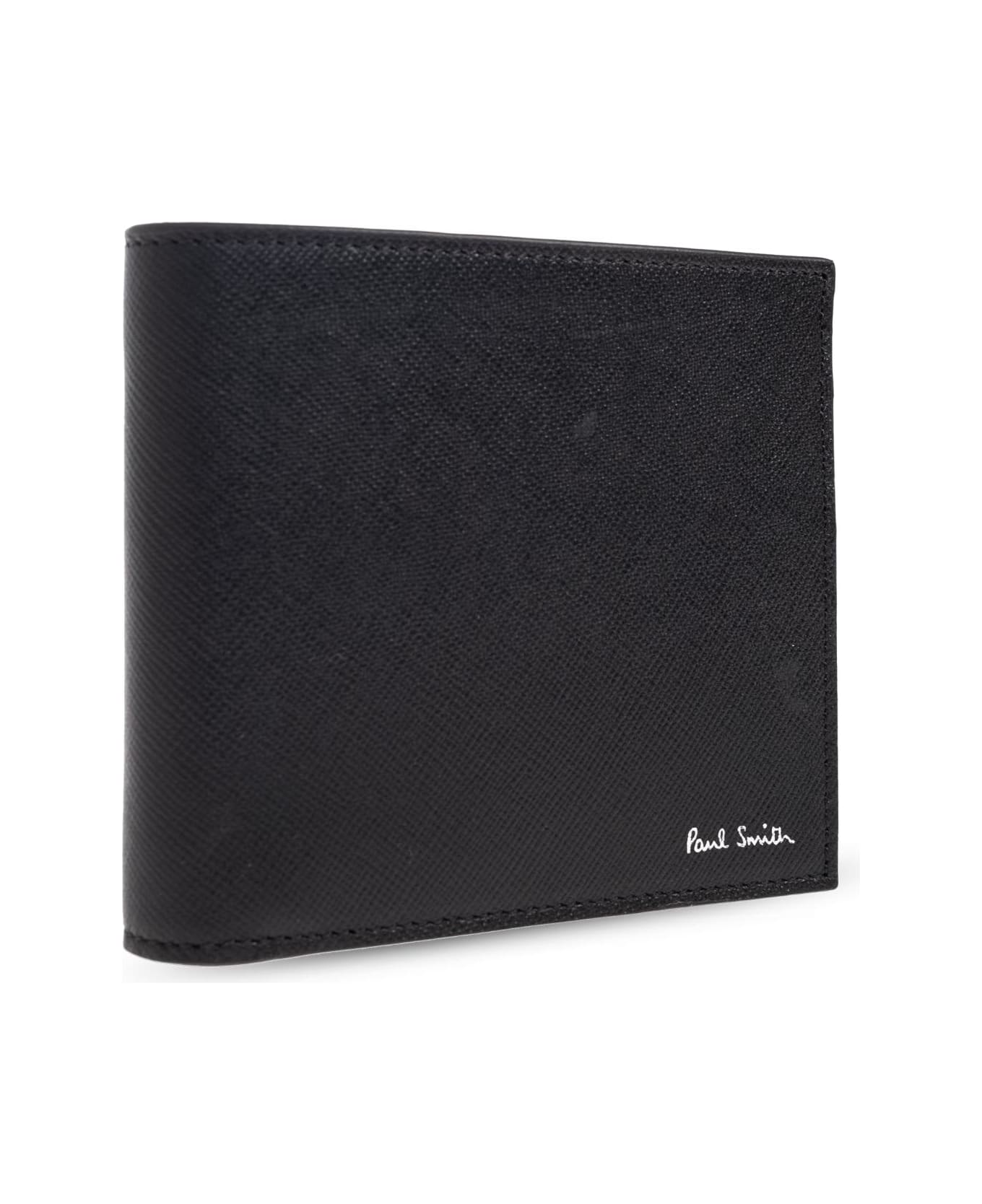 Paul Smith Leather Wallet With Logo - Black