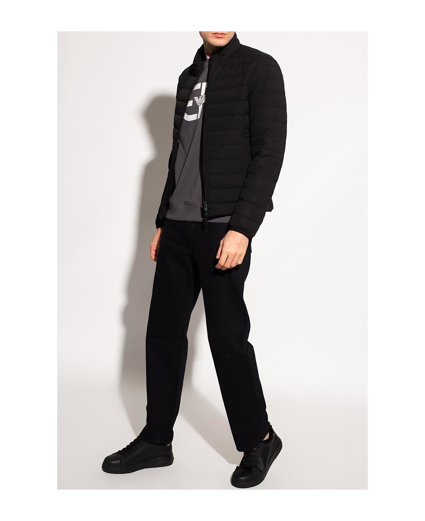 Emporio Armani Quilted Jacket - Black