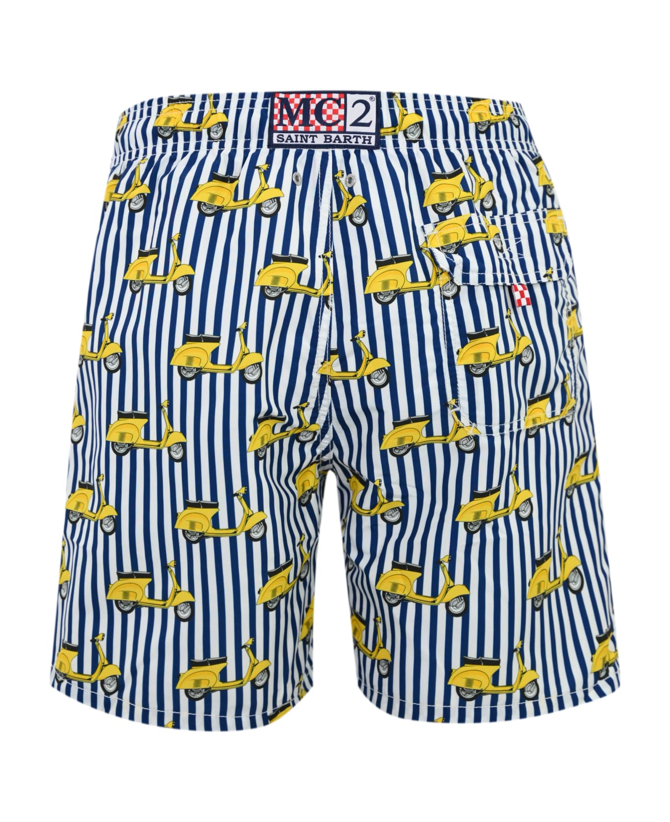 MC2 Saint Barth Gustavia Classic Vespa Swimsuit - Blu/giallo