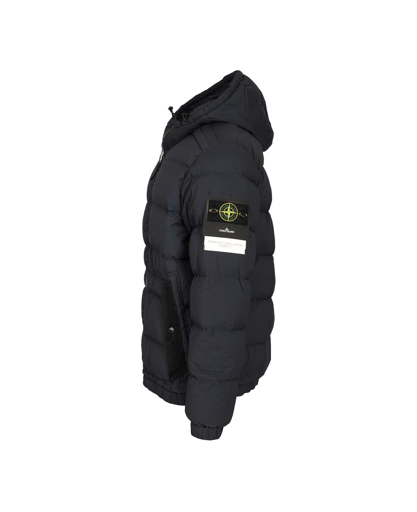 Stone Island Piumino Con Cappuccio - Blue