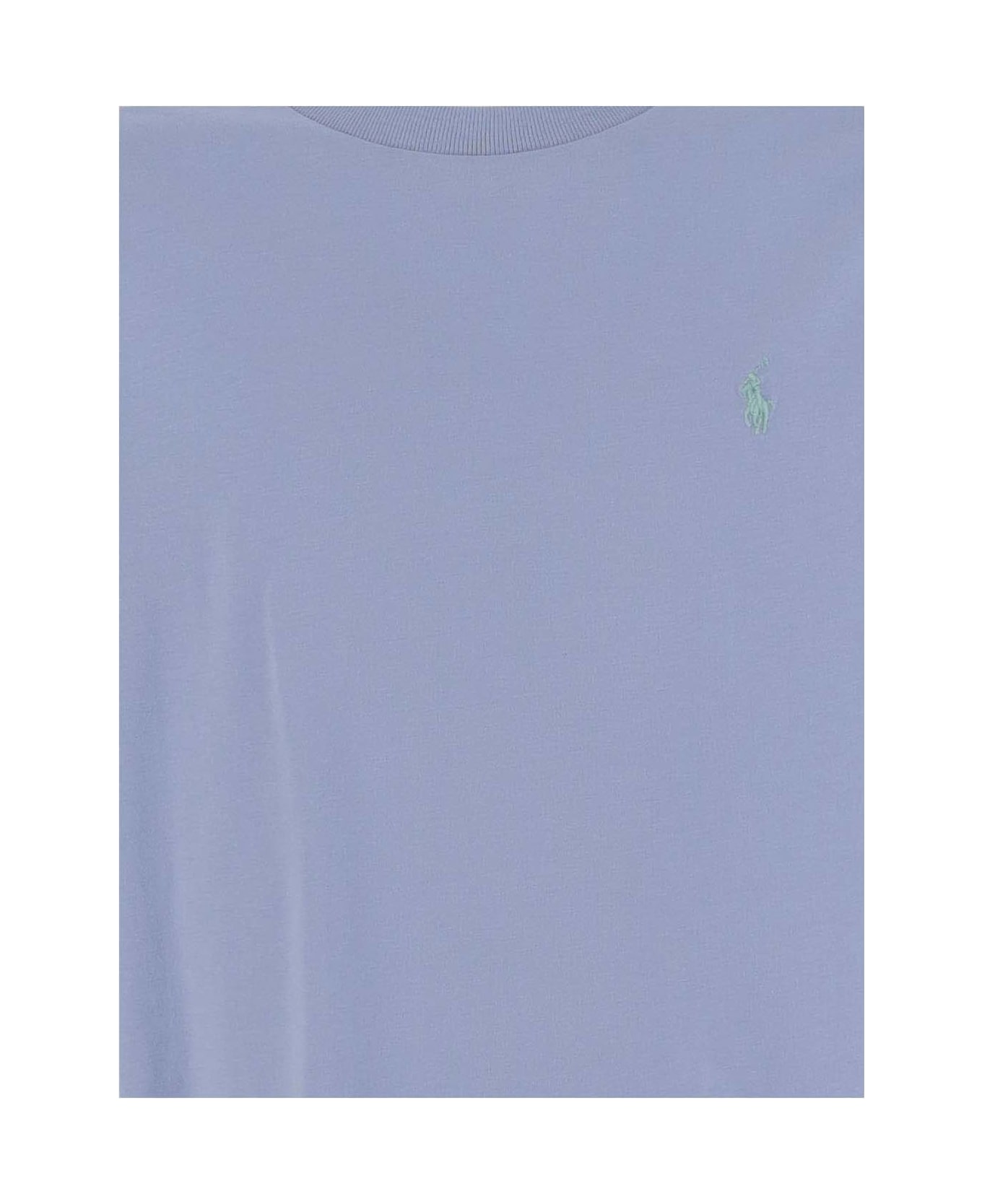 Polo Ralph Lauren Cotton T-shirt With Logo - Clear Blue