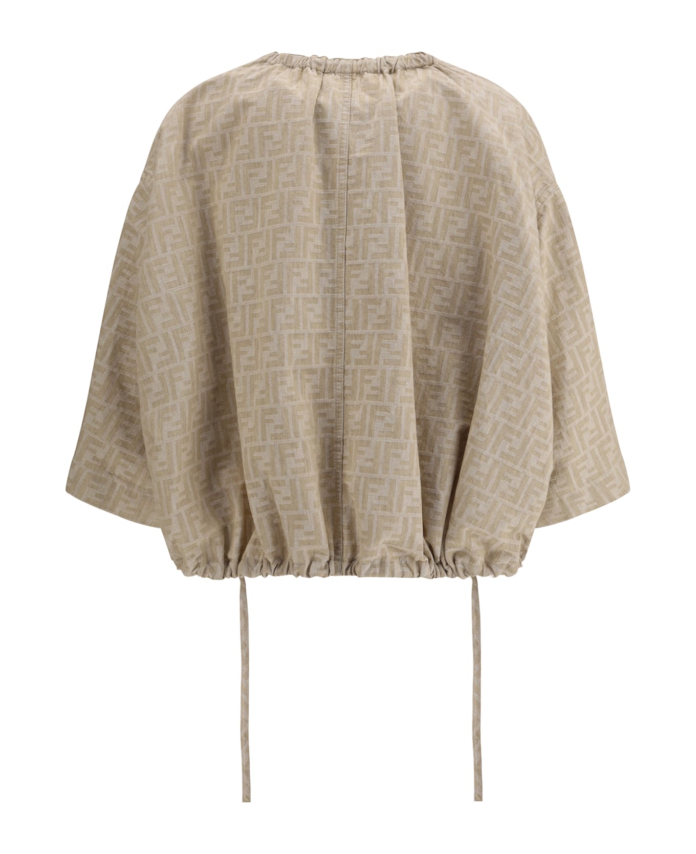 Fendi Oversize Chambray Jacket - Saz Raffia