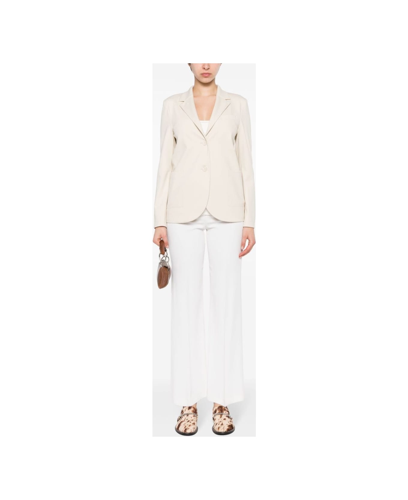 Harris Wharf London Single-breasted Blazer Jacket - Ivory